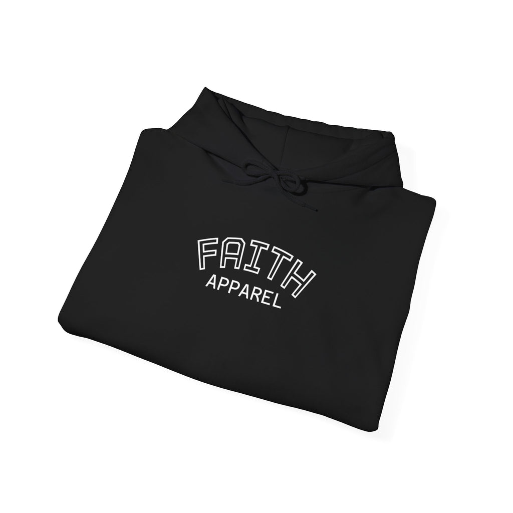 Faith Apparel Hoodie — Distressed American Flag & Cross Christian Pullover