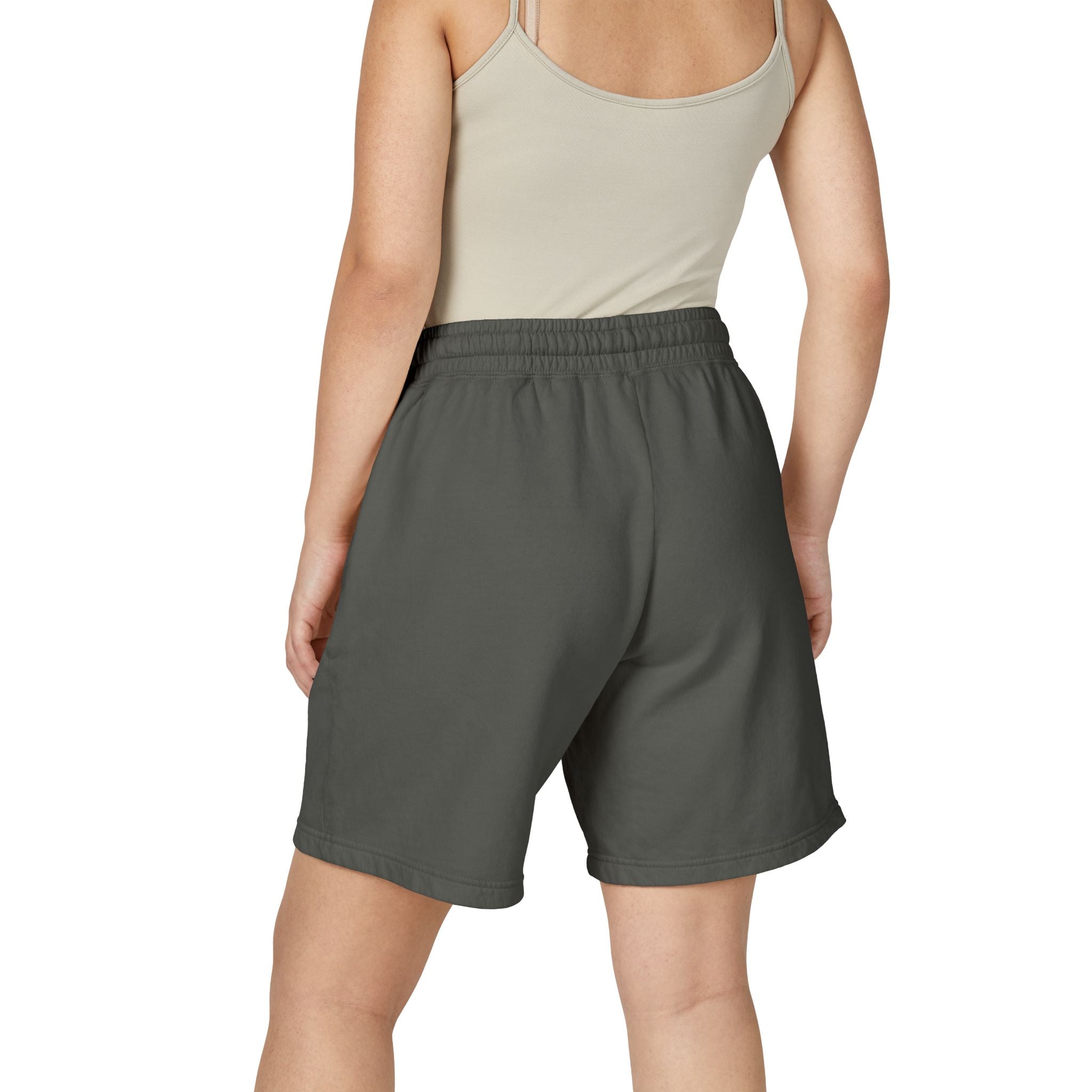 Patriotic Cross Fleece Sweat Shorts — Lightweight Garment-Dyed Lounge Shorts