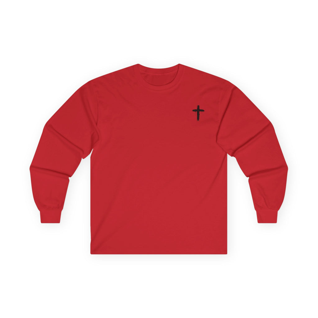 Long Sleeve Tee — Faith Over Fear Cross Graphic