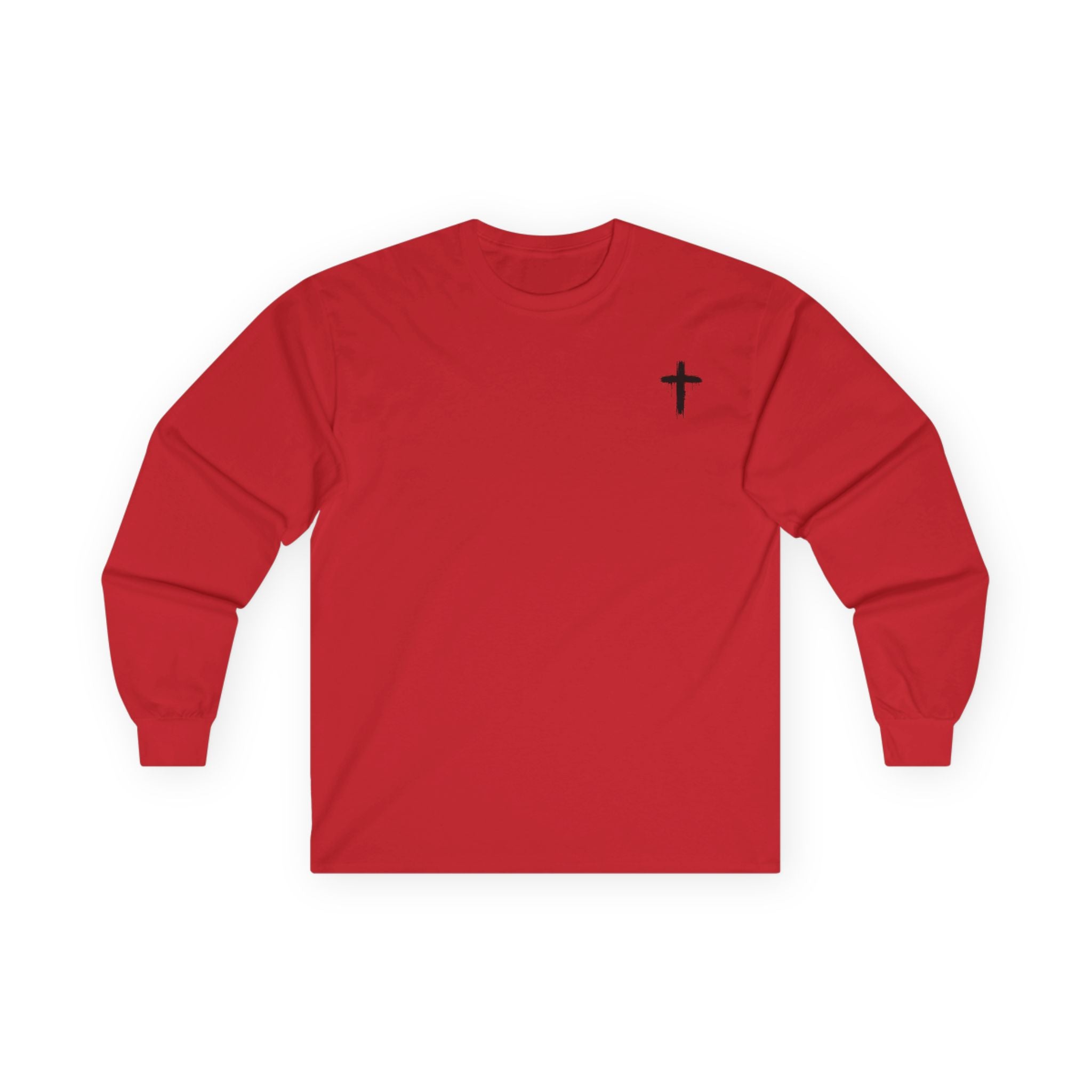 Long Sleeve Tee — Faith Over Fear Cross Graphic