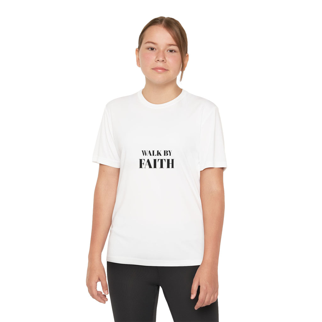 Walk By Faith Youth Tee — Christian Youth T-Shirt (For We Walk By Faith, Not By Sight)