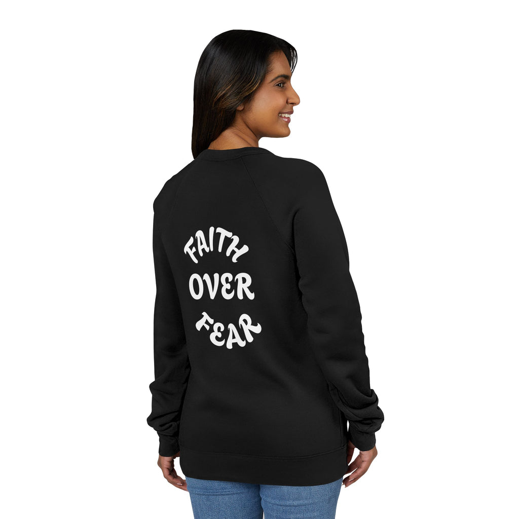 Faith-Inspired Raglan Sweatshirt — Bold "Faith" Design
