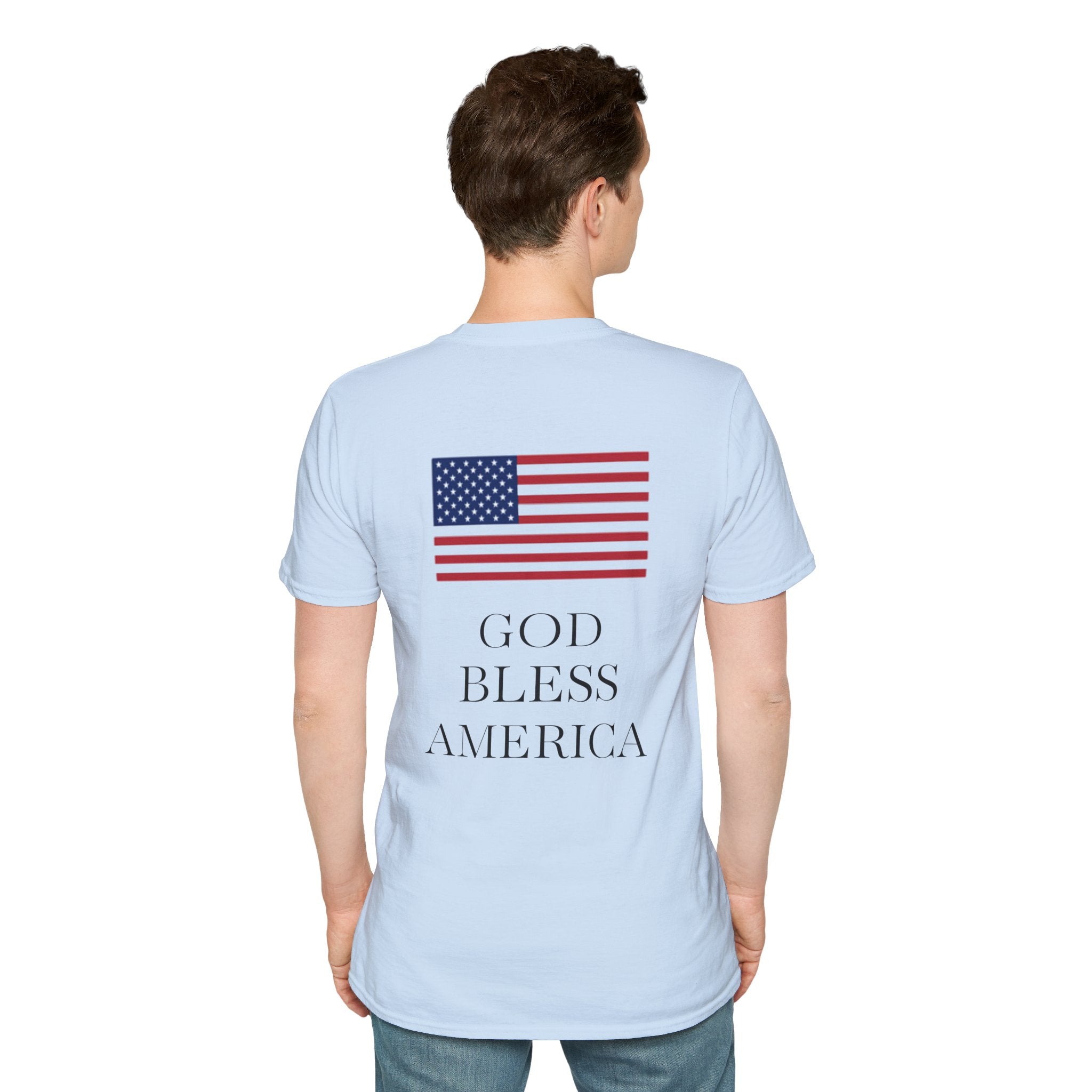 Minimal Cross T‑Shirt — Small Chest Cross Christian Tee