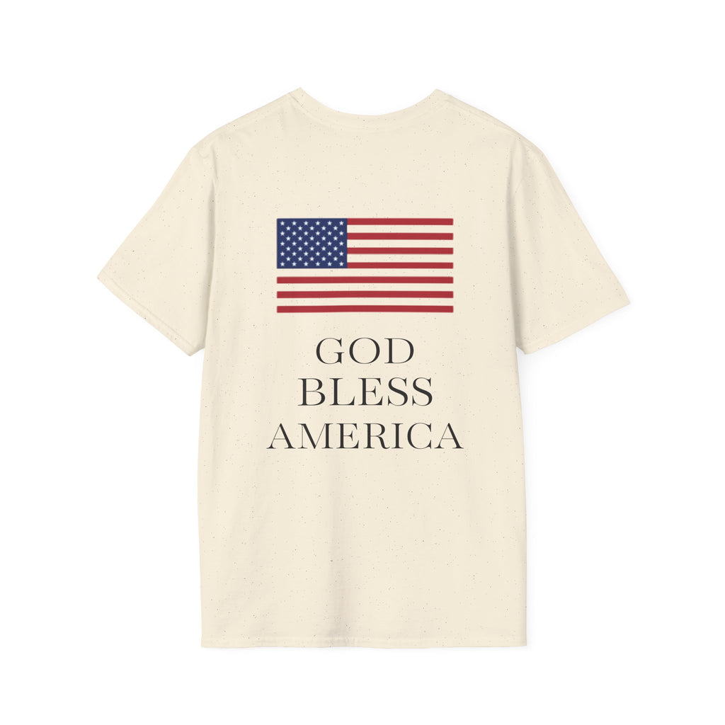 Minimal Cross T‑Shirt — Small Chest Cross Christian Tee