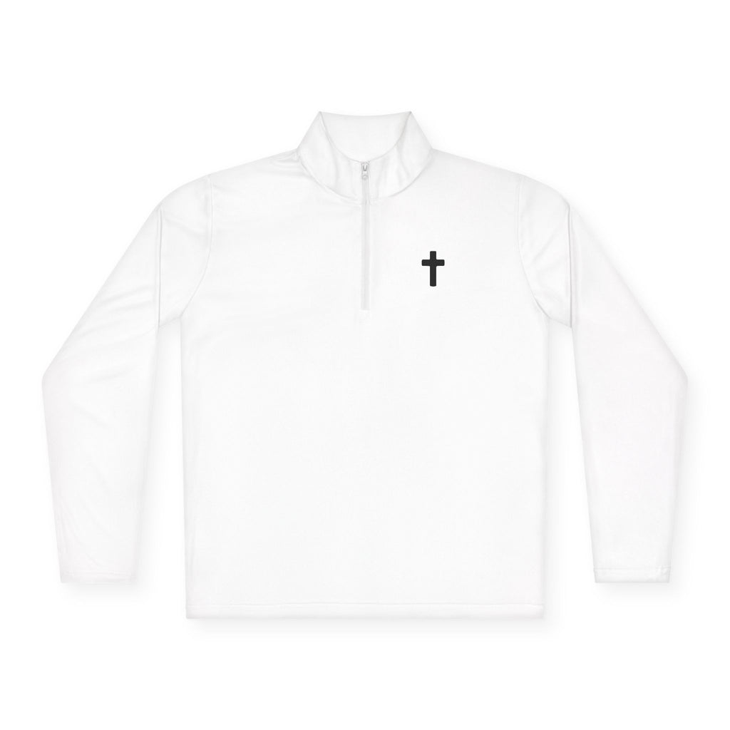 Faith-Inspired Quarter-Zip Pullover — Clean, Quality Christian Apparel