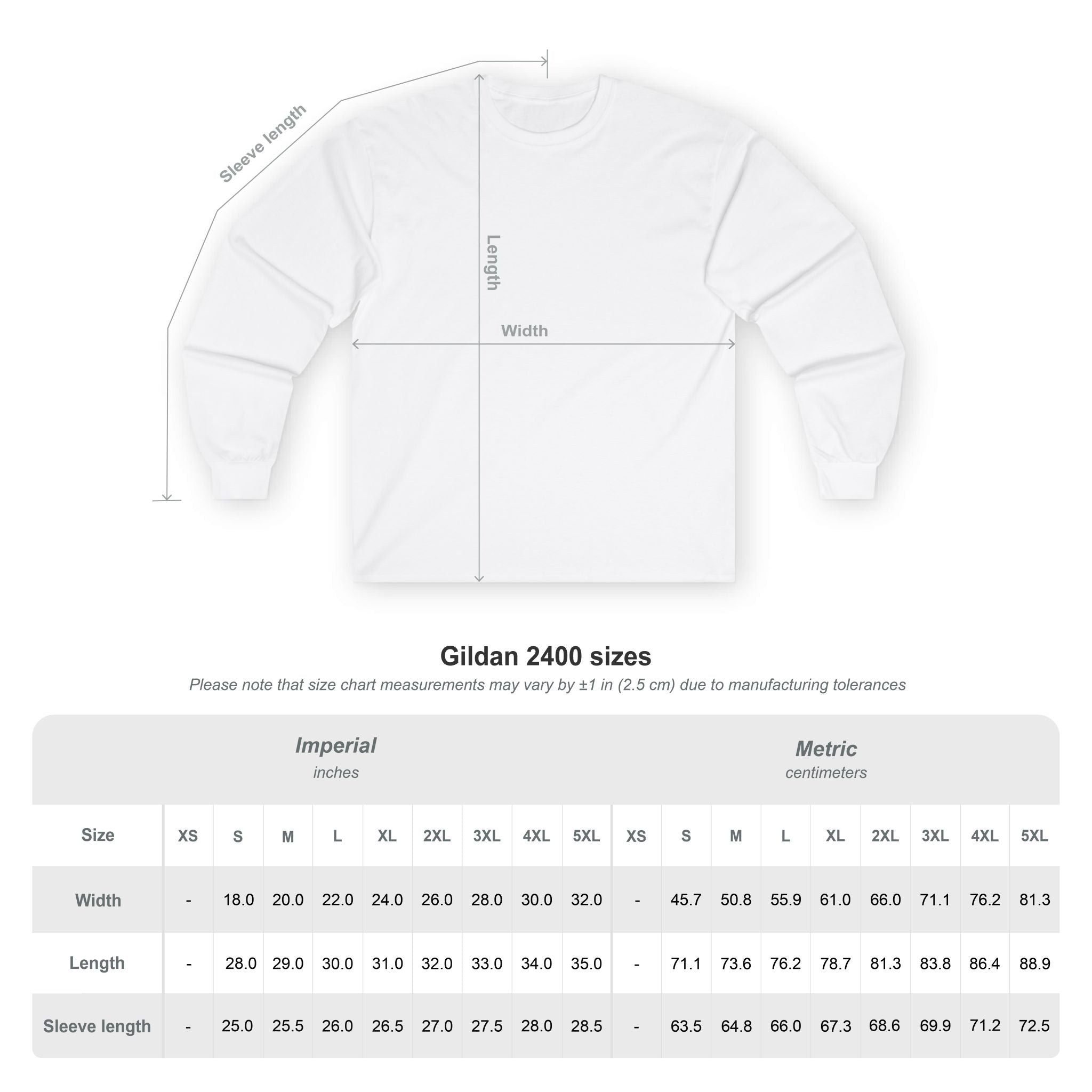 Long Sleeve Tee — Faith Over Fear Cross Graphic