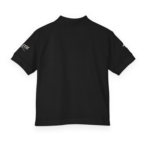 Clean Faith Brand Youth Jersey Polo — Faith-Inspired Logo Polo