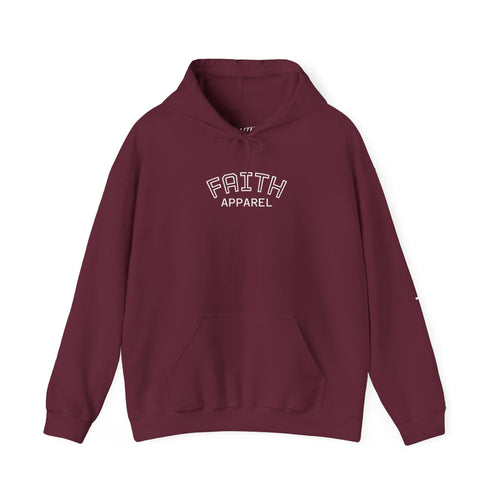 Faith Apparel Hoodie — Distressed American Flag & Cross Christian Pullover