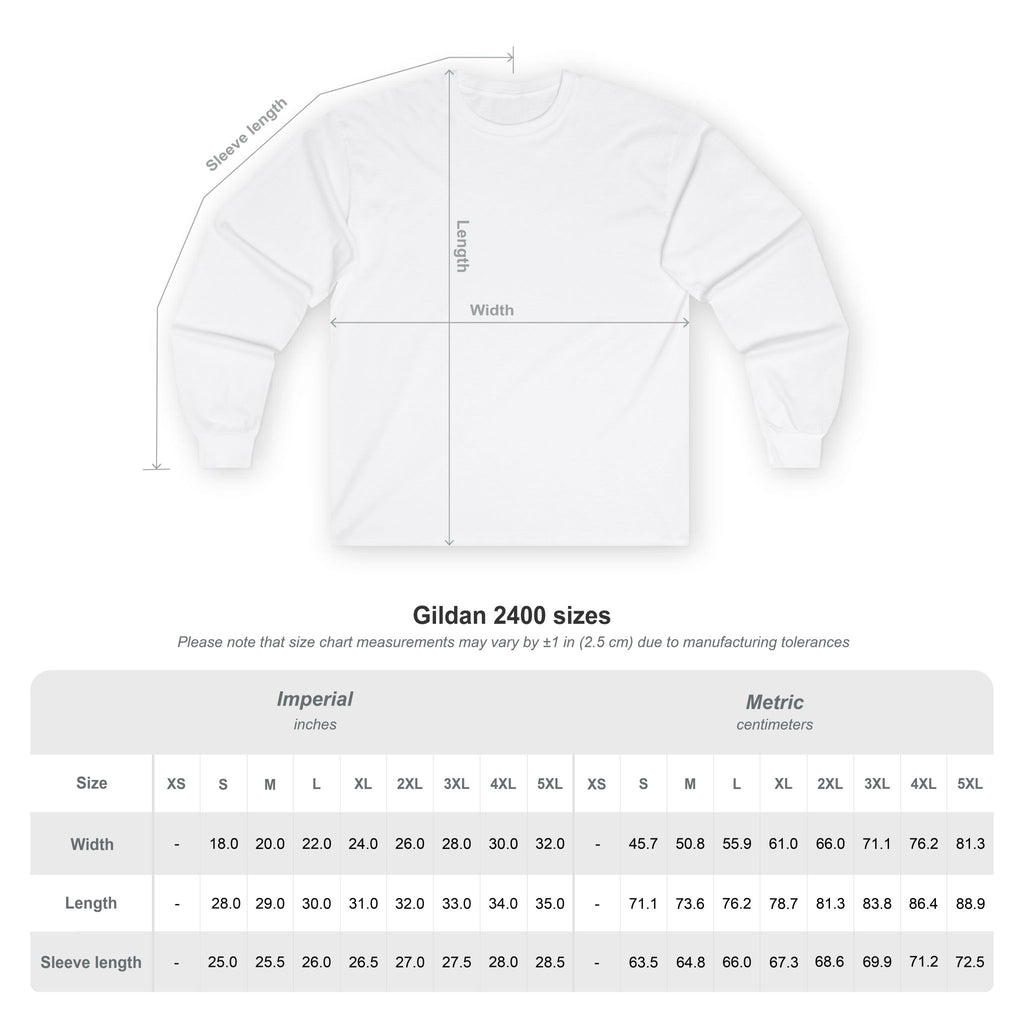 Long Sleeve Tee — Faith Over Fear Cross Graphic