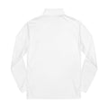 Embroidered Cross Quarter-Zip Pullover — White Athletic Top