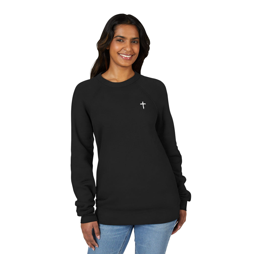 Faith-Inspired Raglan Sweatshirt — Bold "Faith" Design