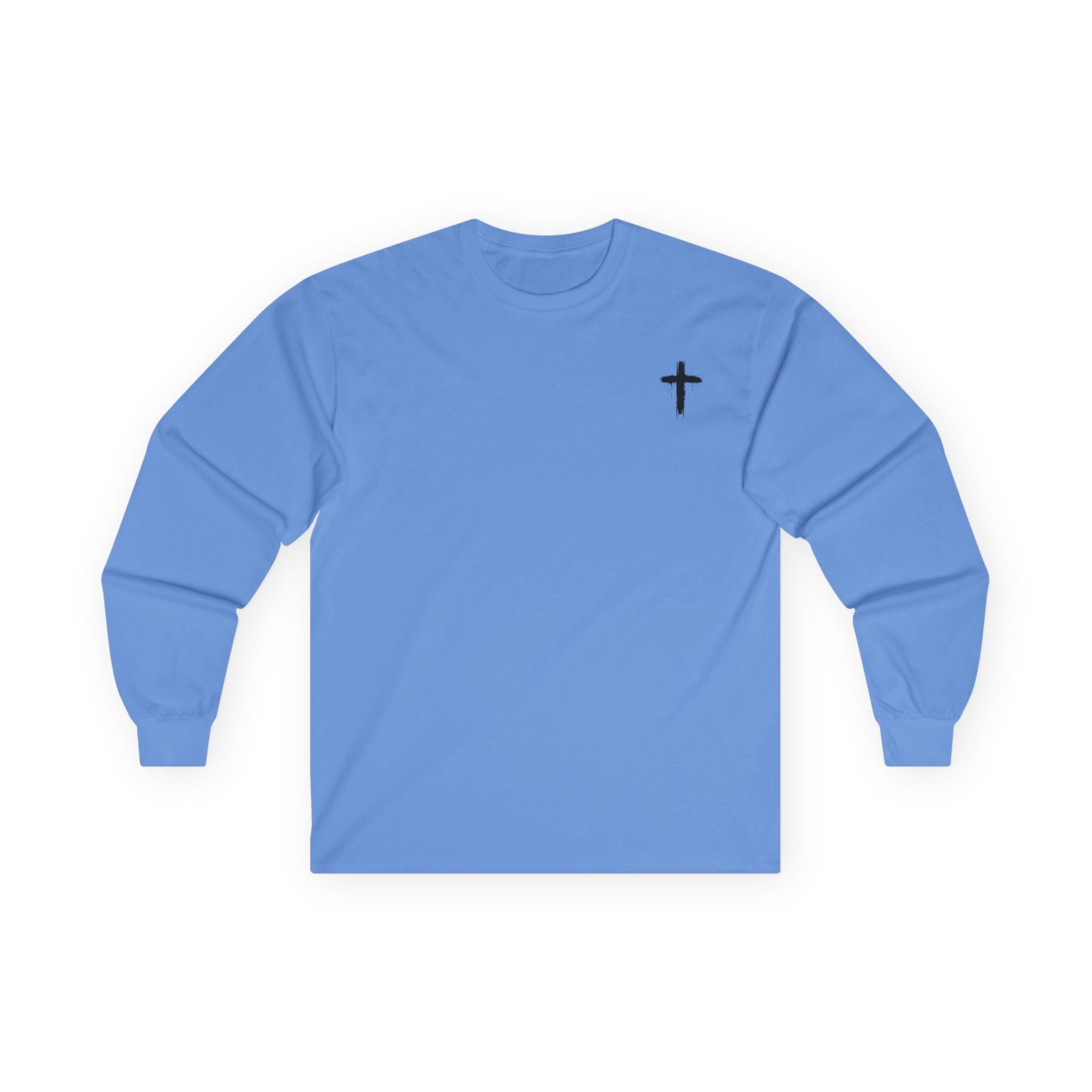 Long Sleeve Tee — Faith Over Fear Cross Graphic