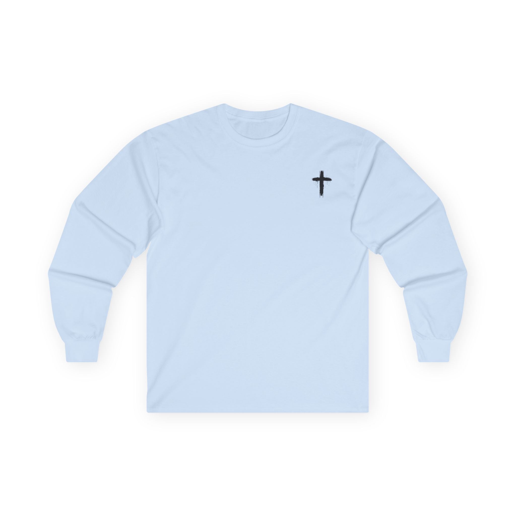 Long Sleeve Tee — Faith Over Fear Cross Graphic