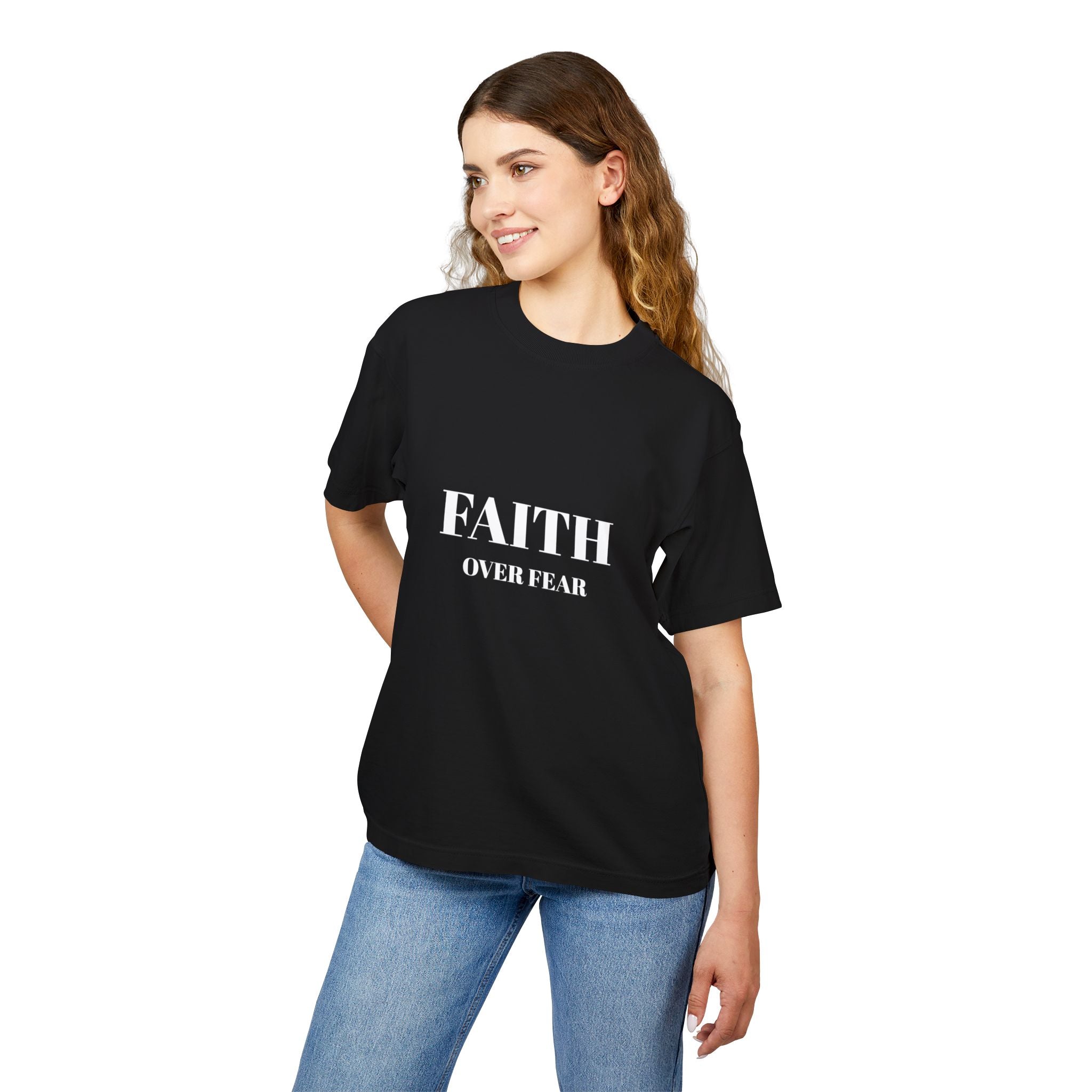 Faith Over Fear Tee — Christian Cross Inspirational Graphic T‑Shirt