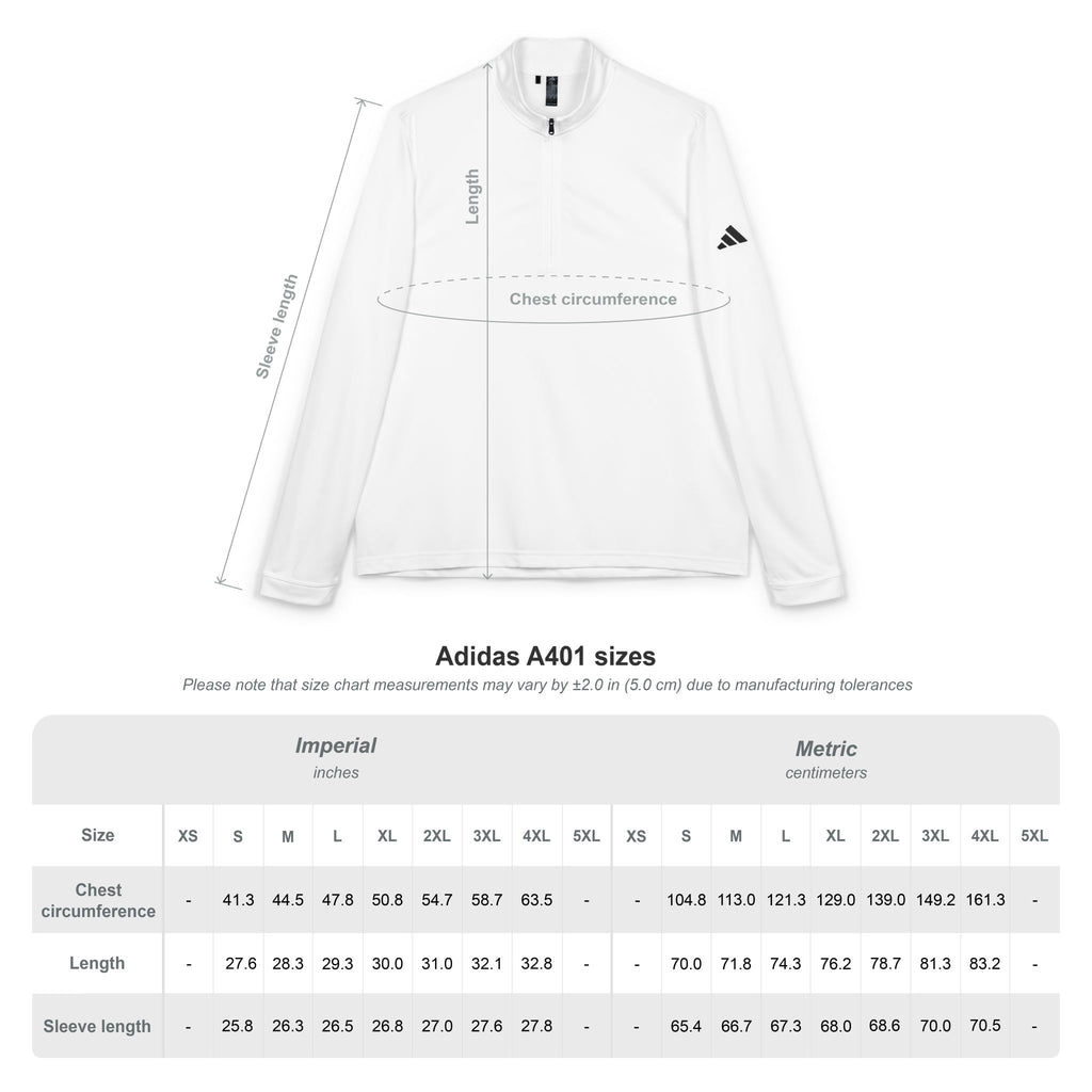 Embroidered Cross Quarter-Zip Pullover — White Athletic Top