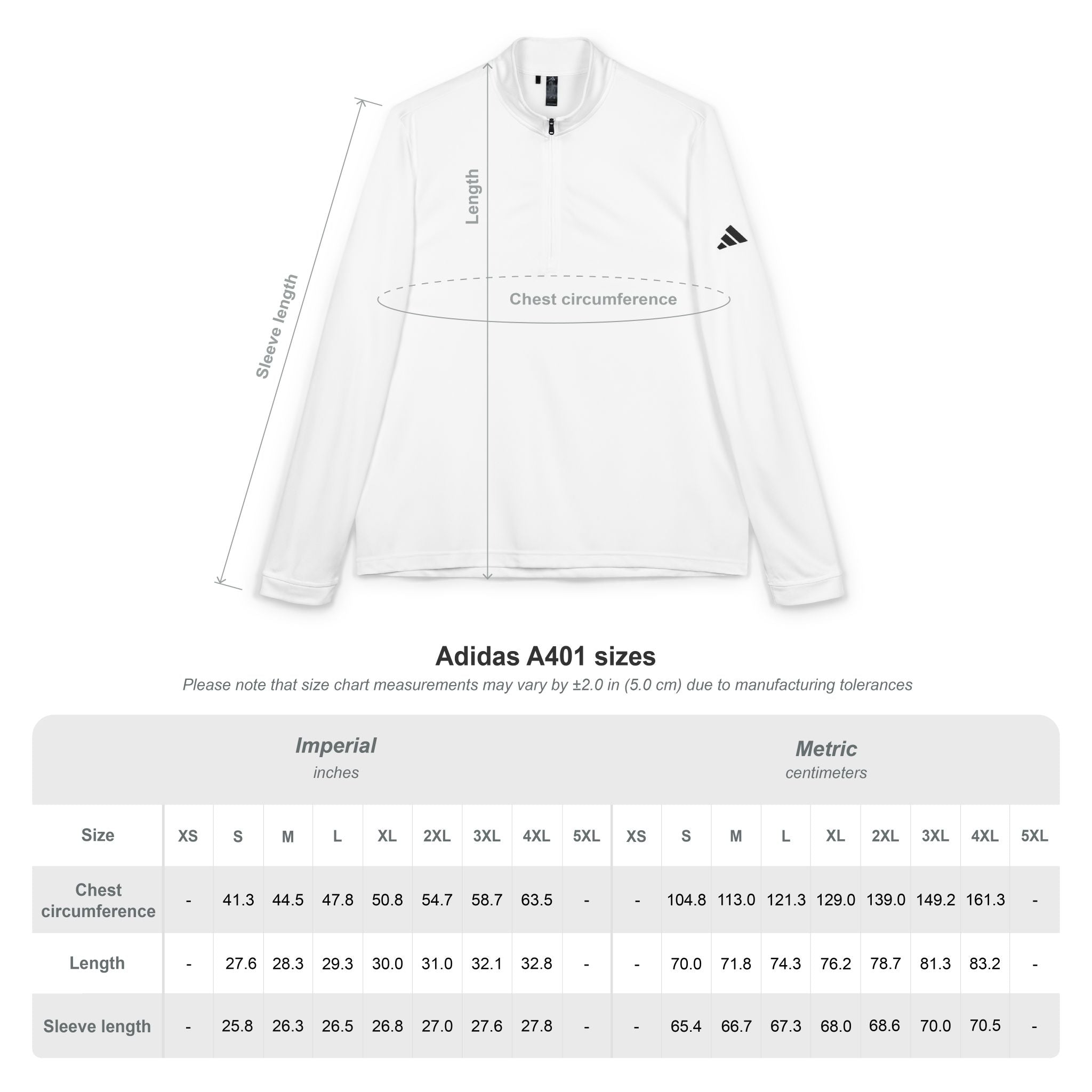Embroidered Cross Quarter-Zip Pullover — White Athletic Top