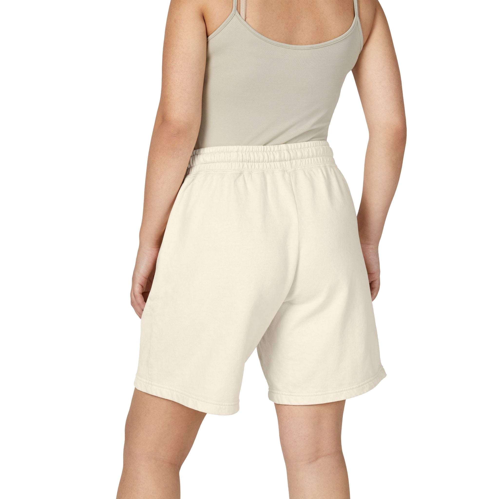 Patriotic Cross Fleece Sweat Shorts — Lightweight Garment-Dyed Lounge Shorts