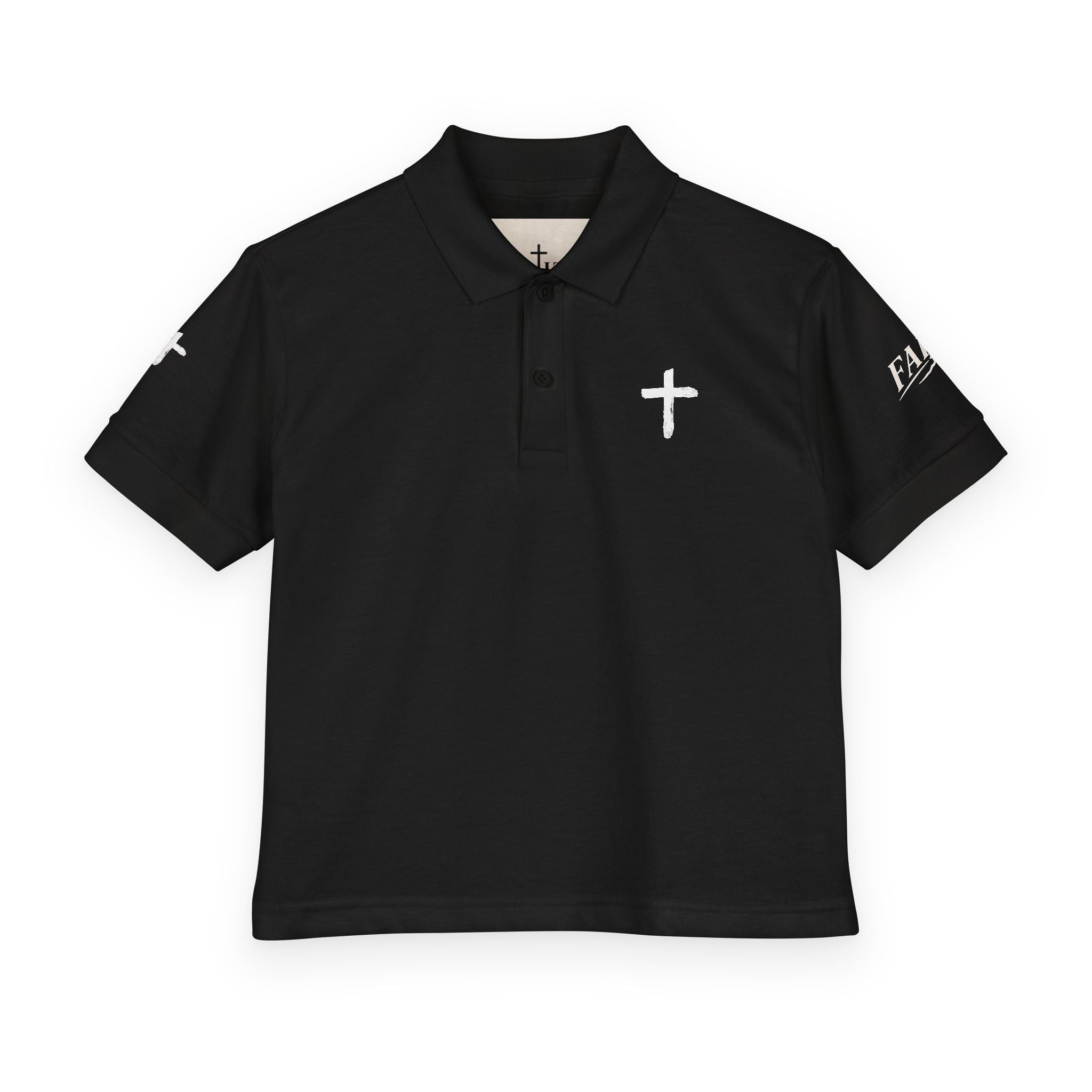 Clean Faith Brand Youth Jersey Polo — Faith-Inspired Logo Polo