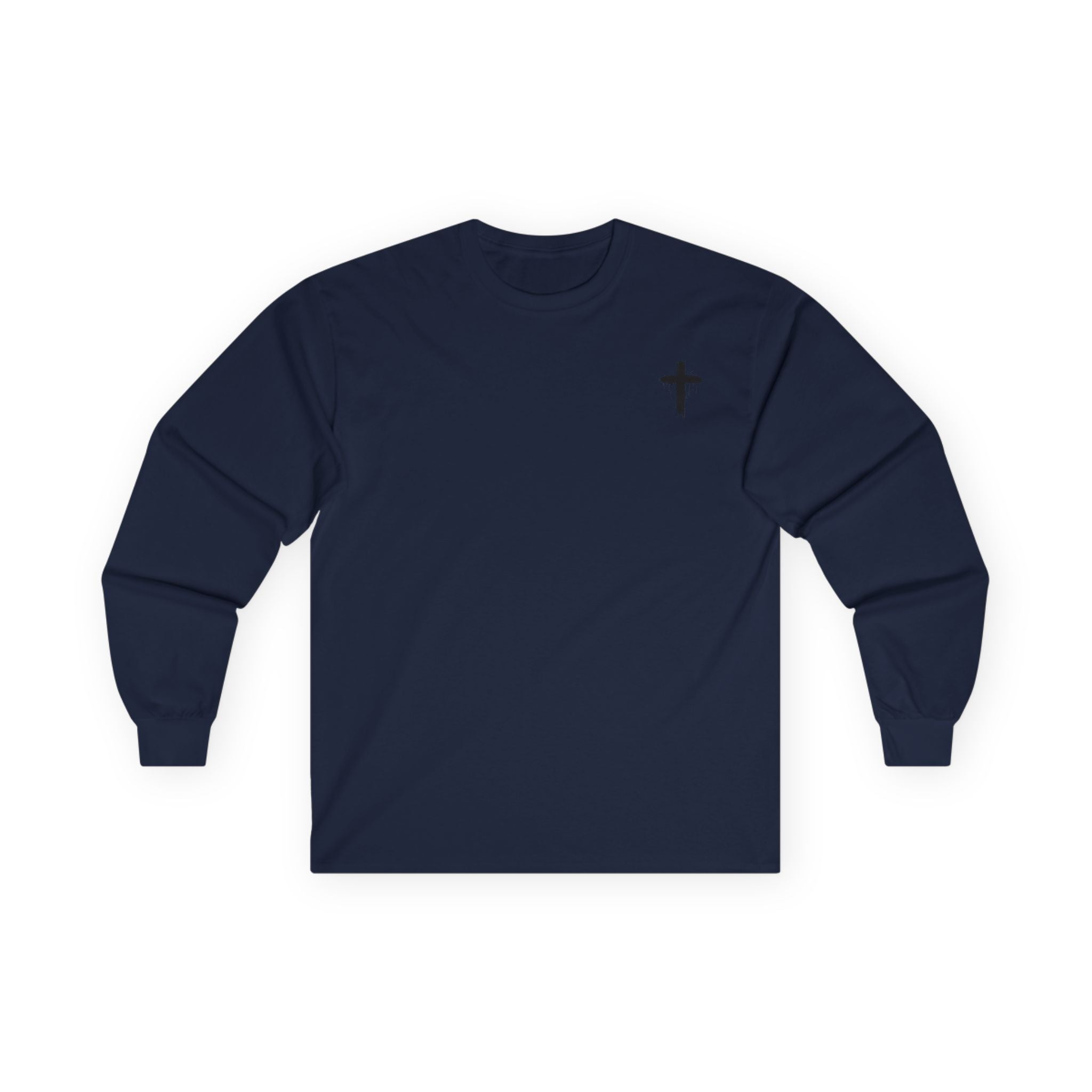 Long Sleeve Tee — Faith Over Fear Cross Graphic