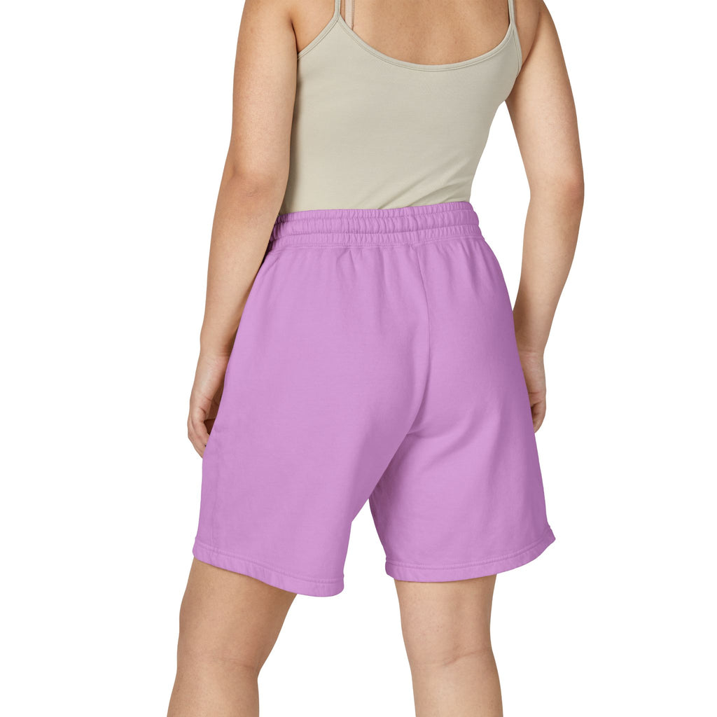 Patriotic Cross Fleece Sweat Shorts — Lightweight Garment-Dyed Lounge Shorts