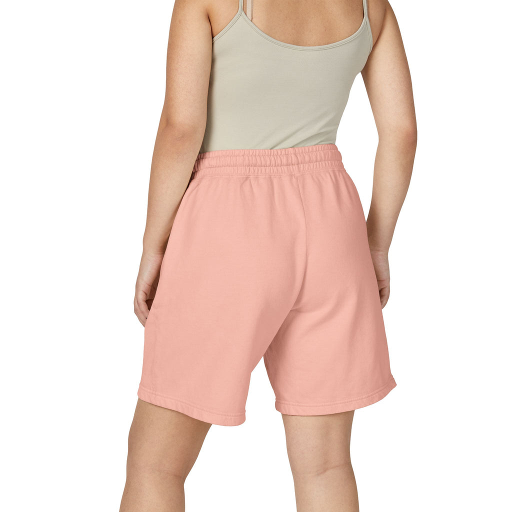 Patriotic Cross Fleece Sweat Shorts — Lightweight Garment-Dyed Lounge Shorts