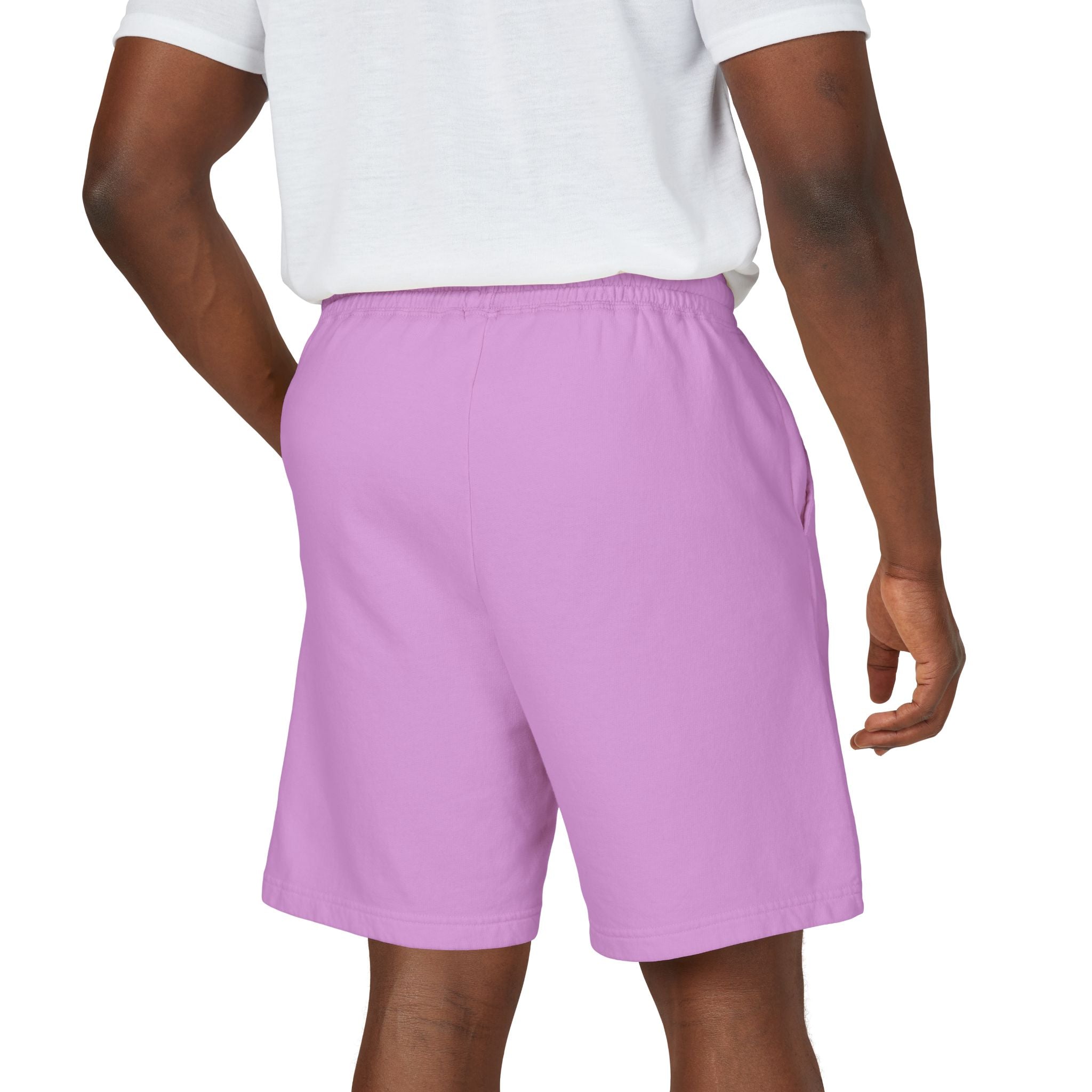 Patriotic Cross Fleece Sweat Shorts — Lightweight Garment-Dyed Lounge Shorts