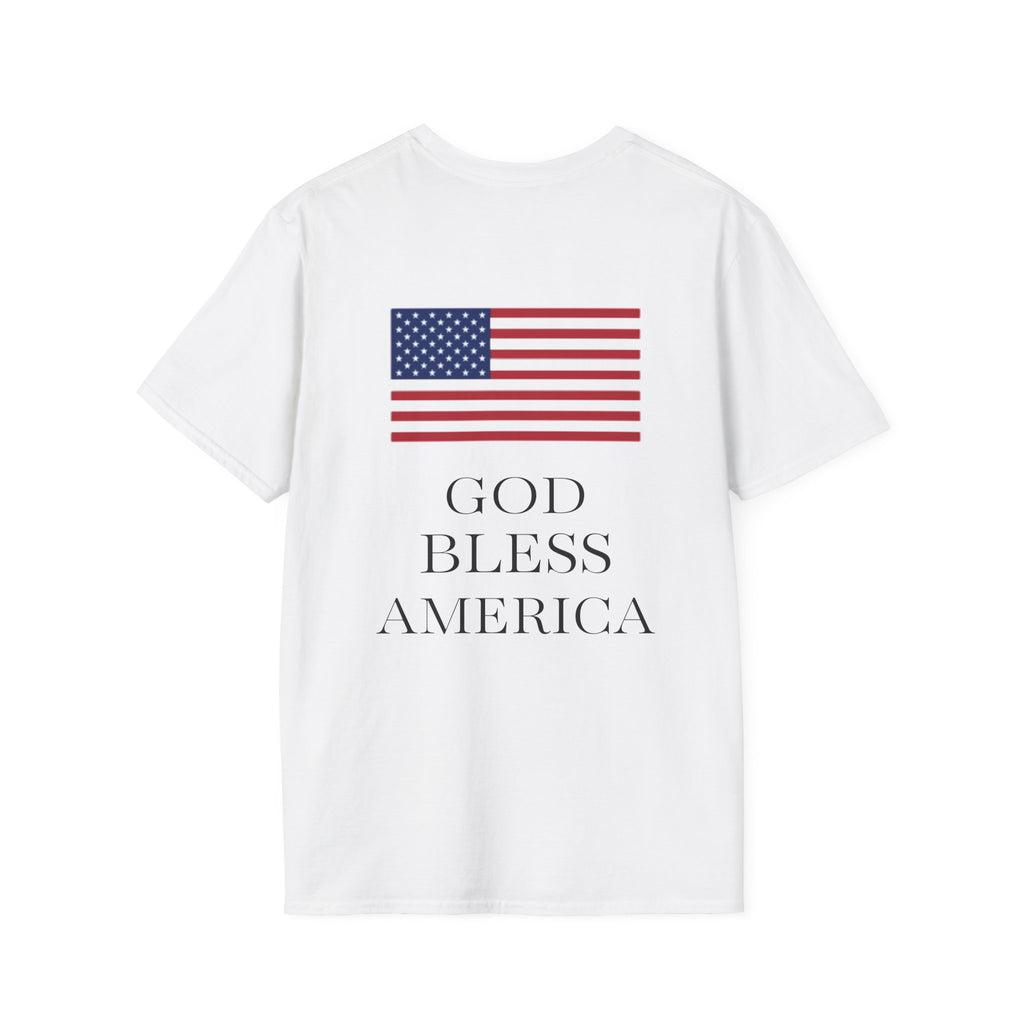 Minimal Cross T‑Shirt — Small Chest Cross Christian Tee