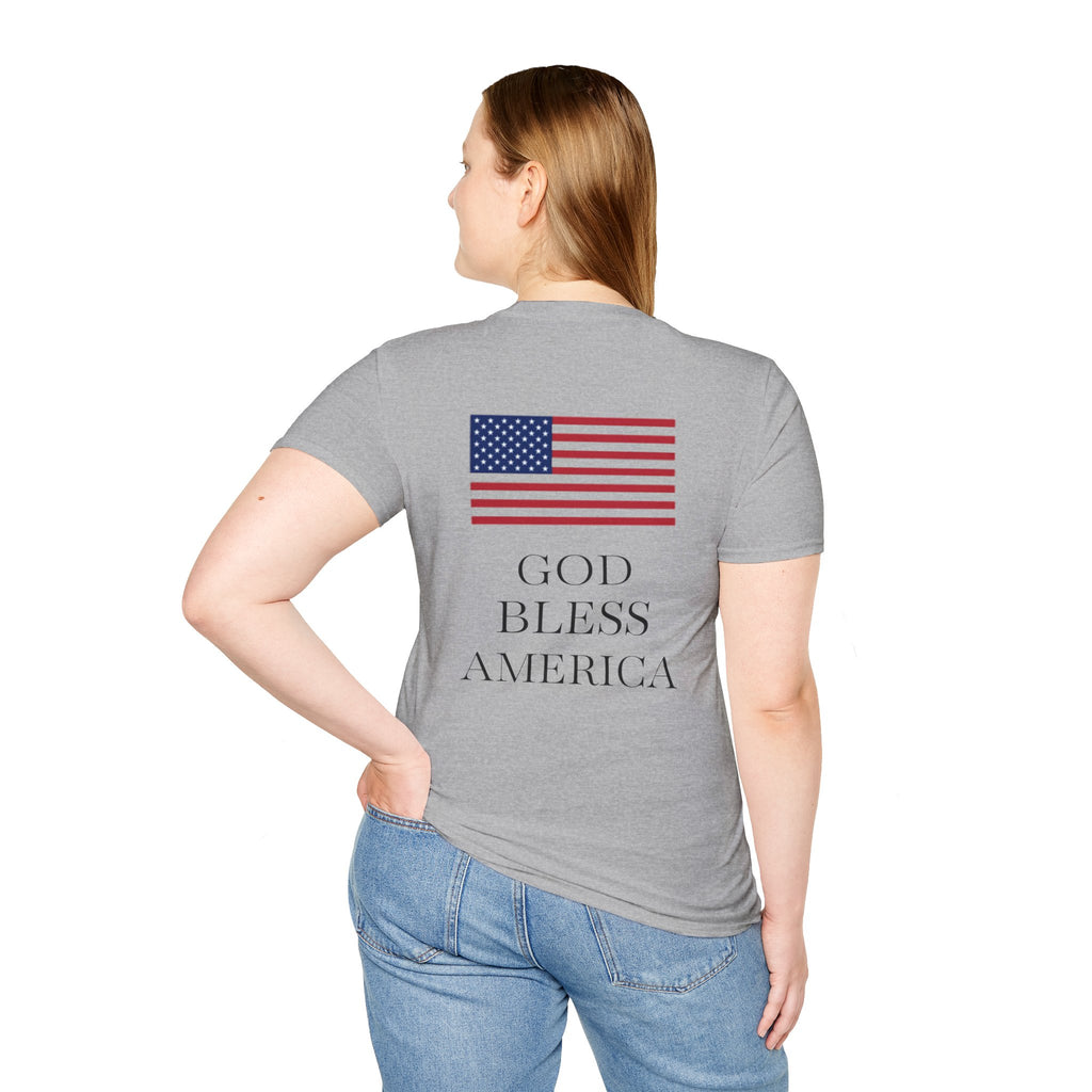 Minimal Cross T‑Shirt — Small Chest Cross Christian Tee