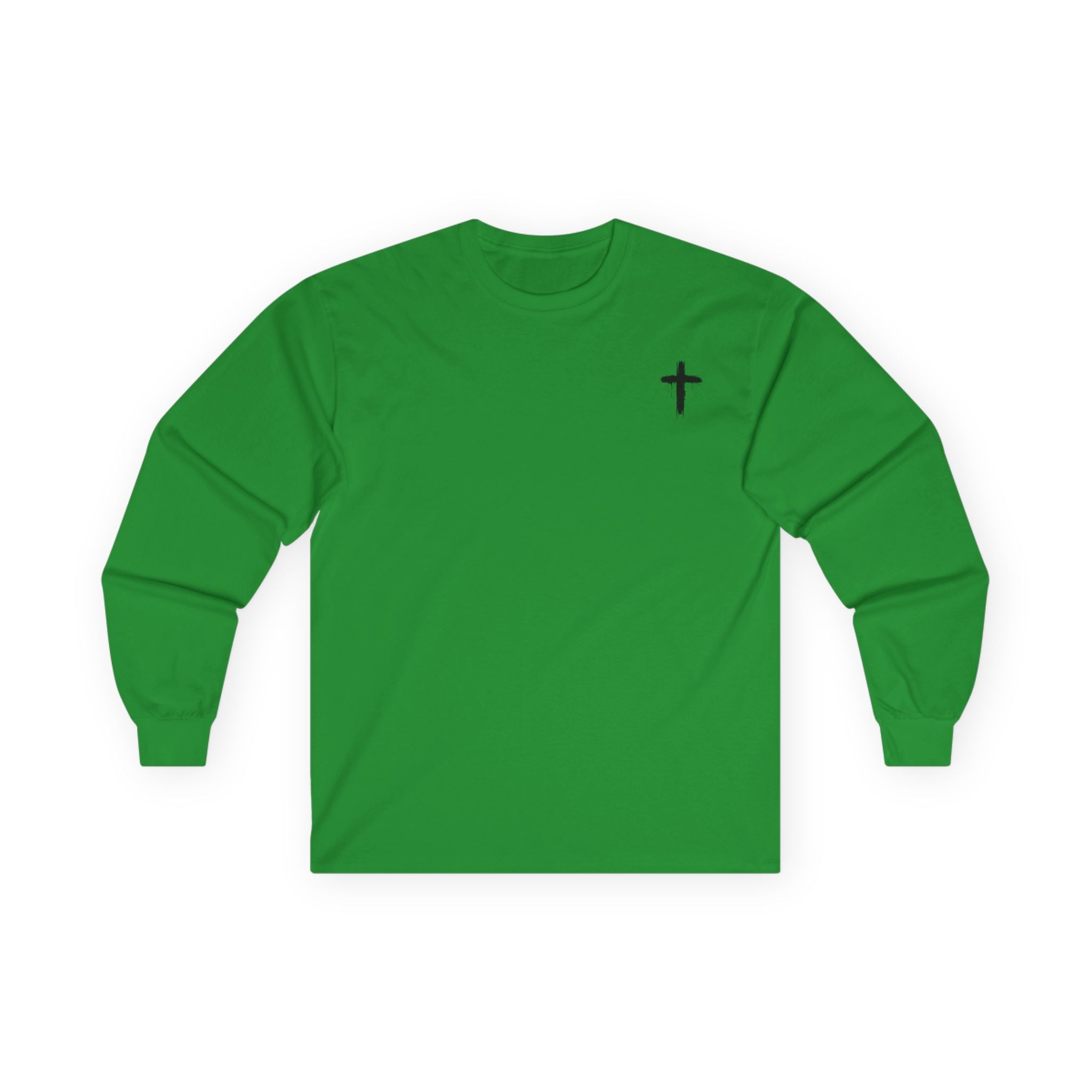 Long Sleeve Tee — Faith Over Fear Cross Graphic