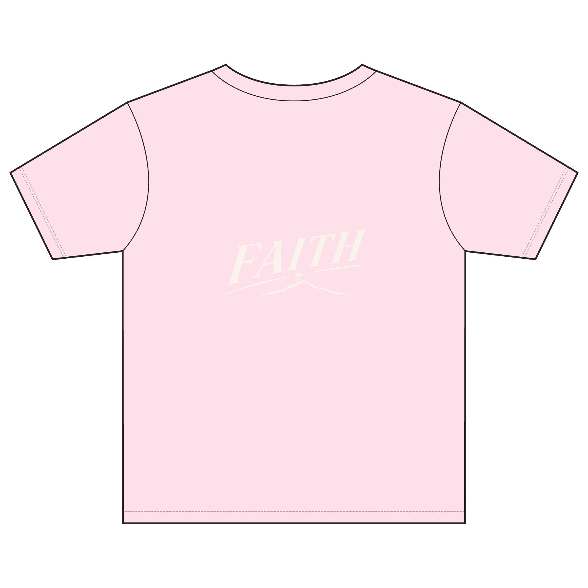 Youth Tee — Subtle 'Faith' Script Logo Kids T-Shirt