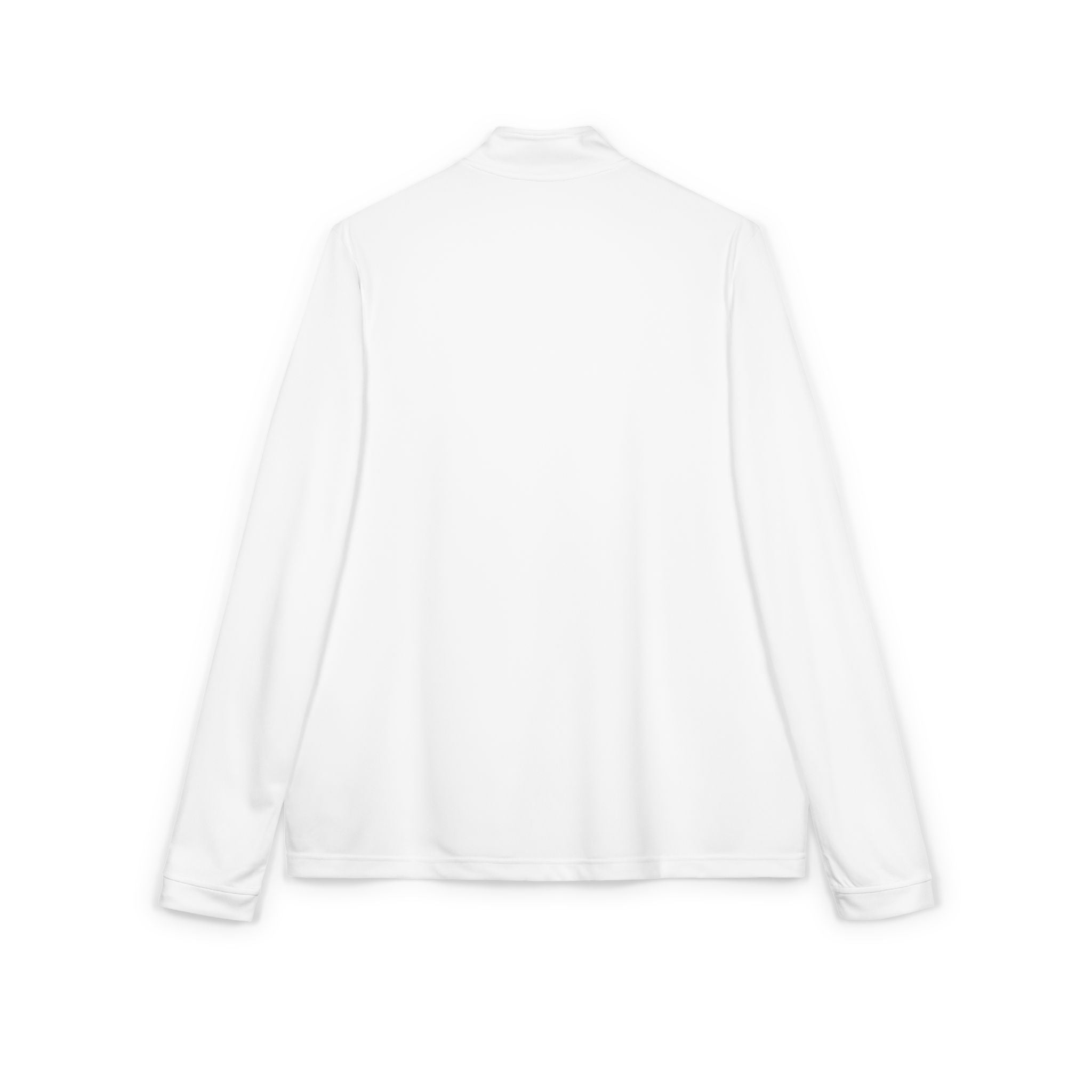 Embroidered Cross Quarter-Zip Pullover — White Athletic Top