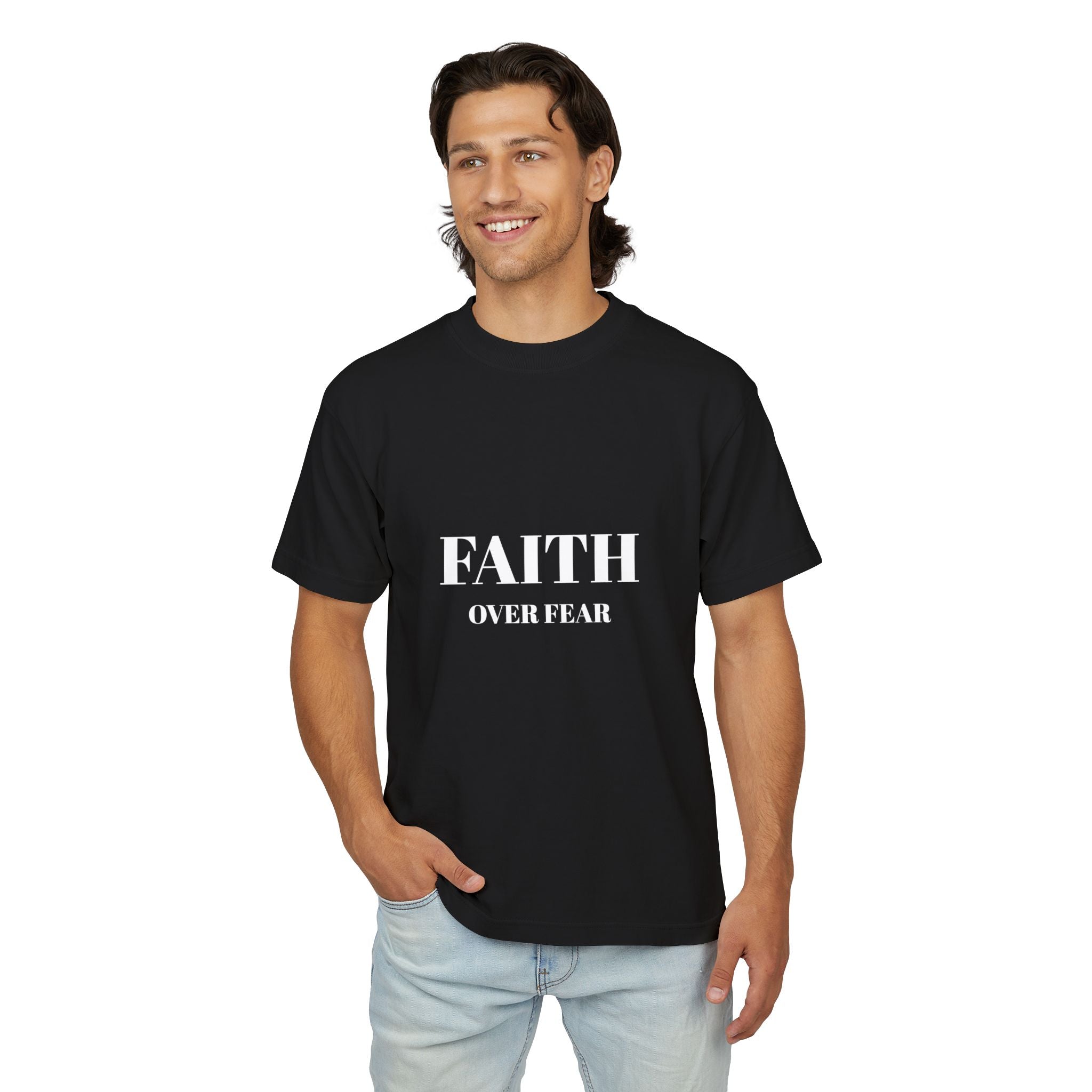 Faith Over Fear Tee — Christian Cross Inspirational Graphic T‑Shirt