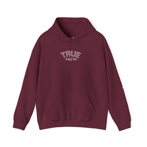 Faith Apparel Hoodie — Distressed American Flag & Cross Christian Pullover