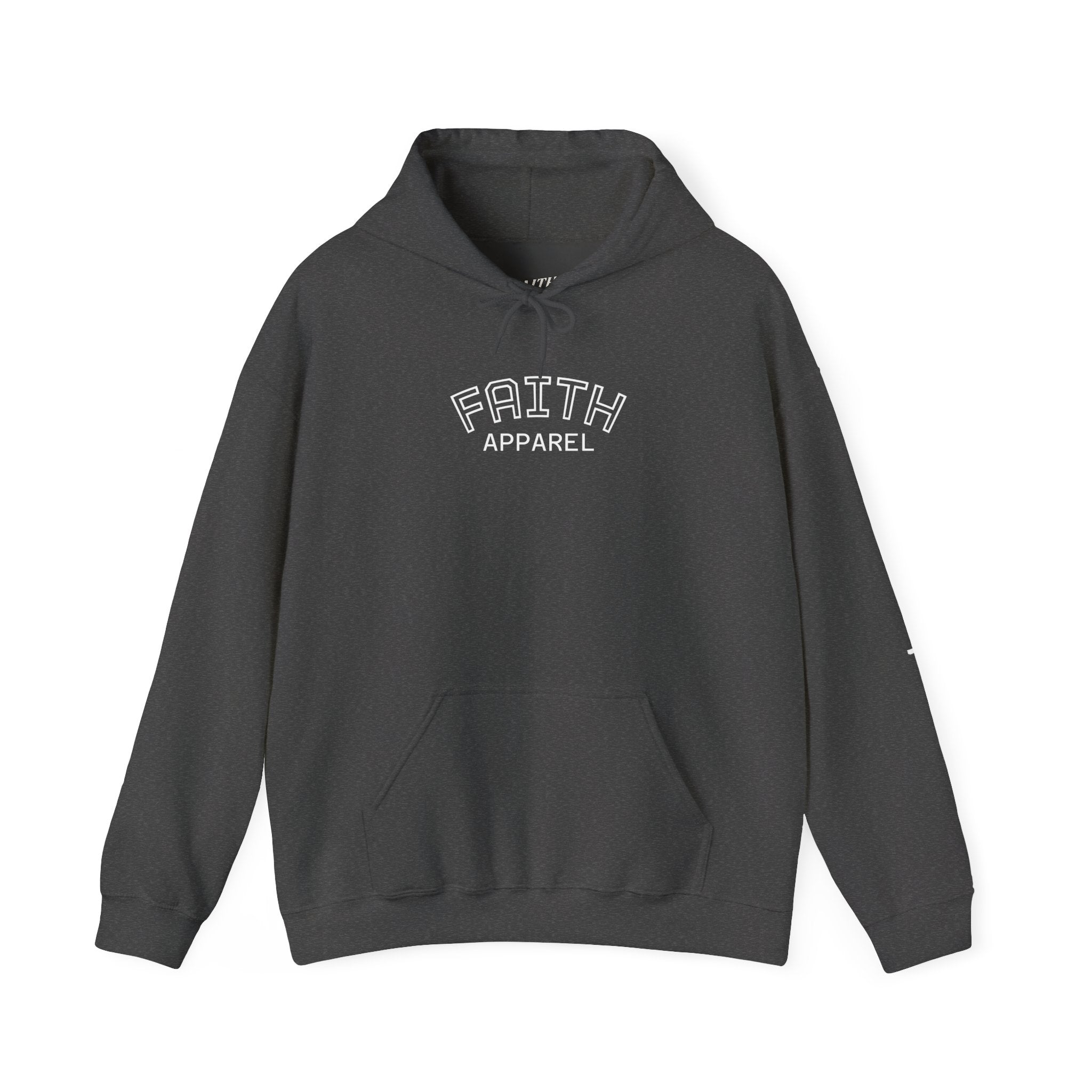 Faith Apparel Hoodie — Distressed American Flag & Cross Christian Pullover