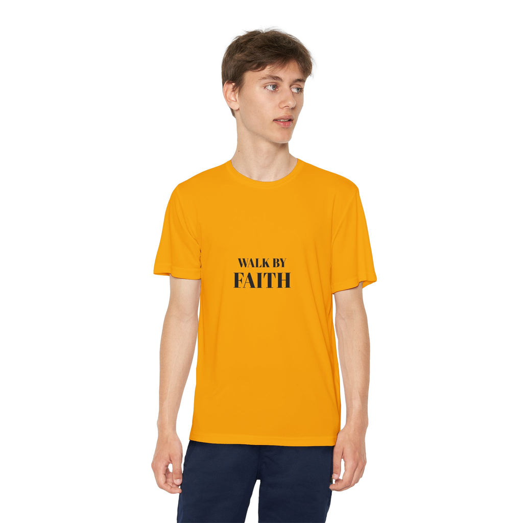 Walk By Faith Youth Tee — Christian Youth T-Shirt (For We Walk By Faith, Not By Sight)