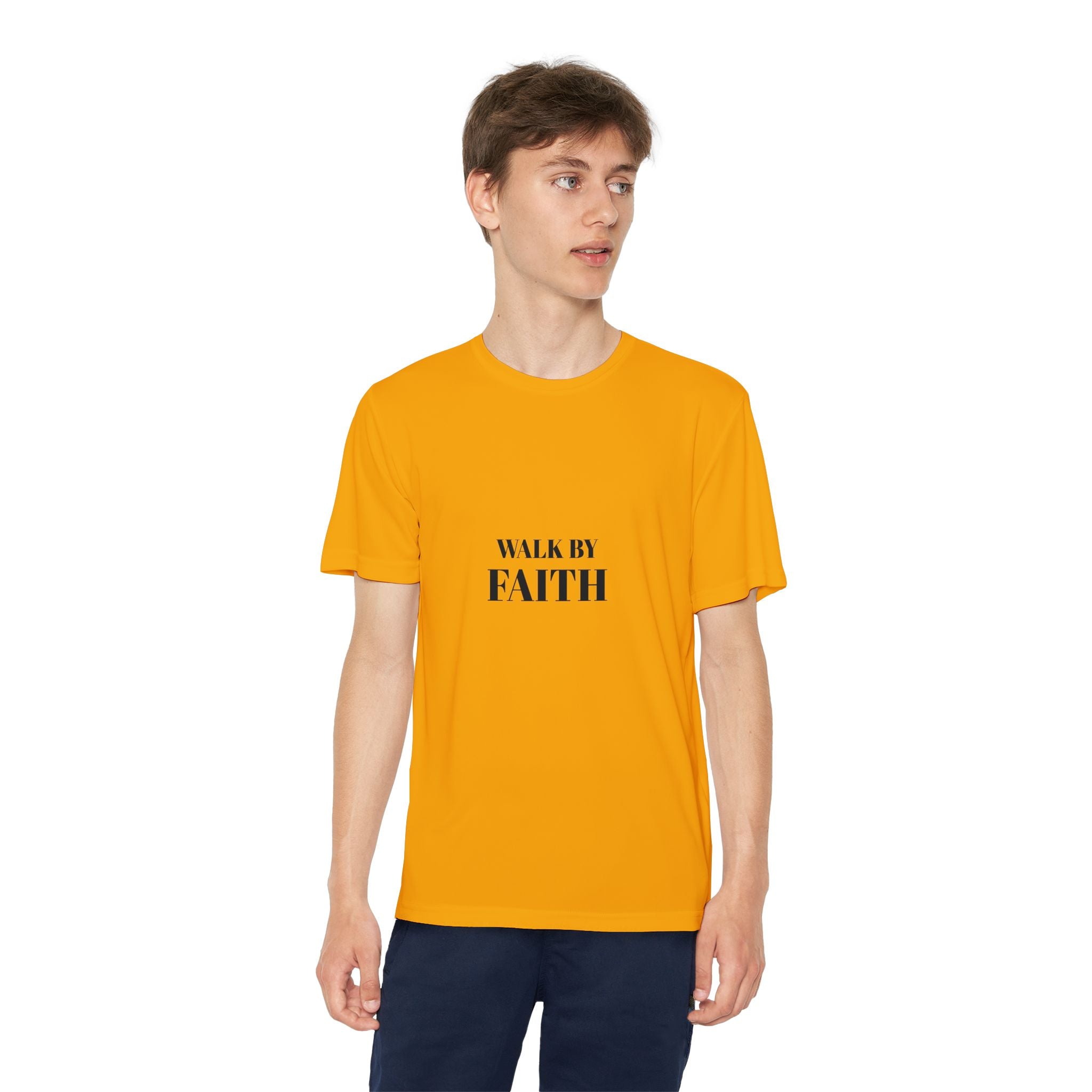 Walk By Faith Youth Tee — Christian Youth T-Shirt (For We Walk By Faith, Not By Sight)