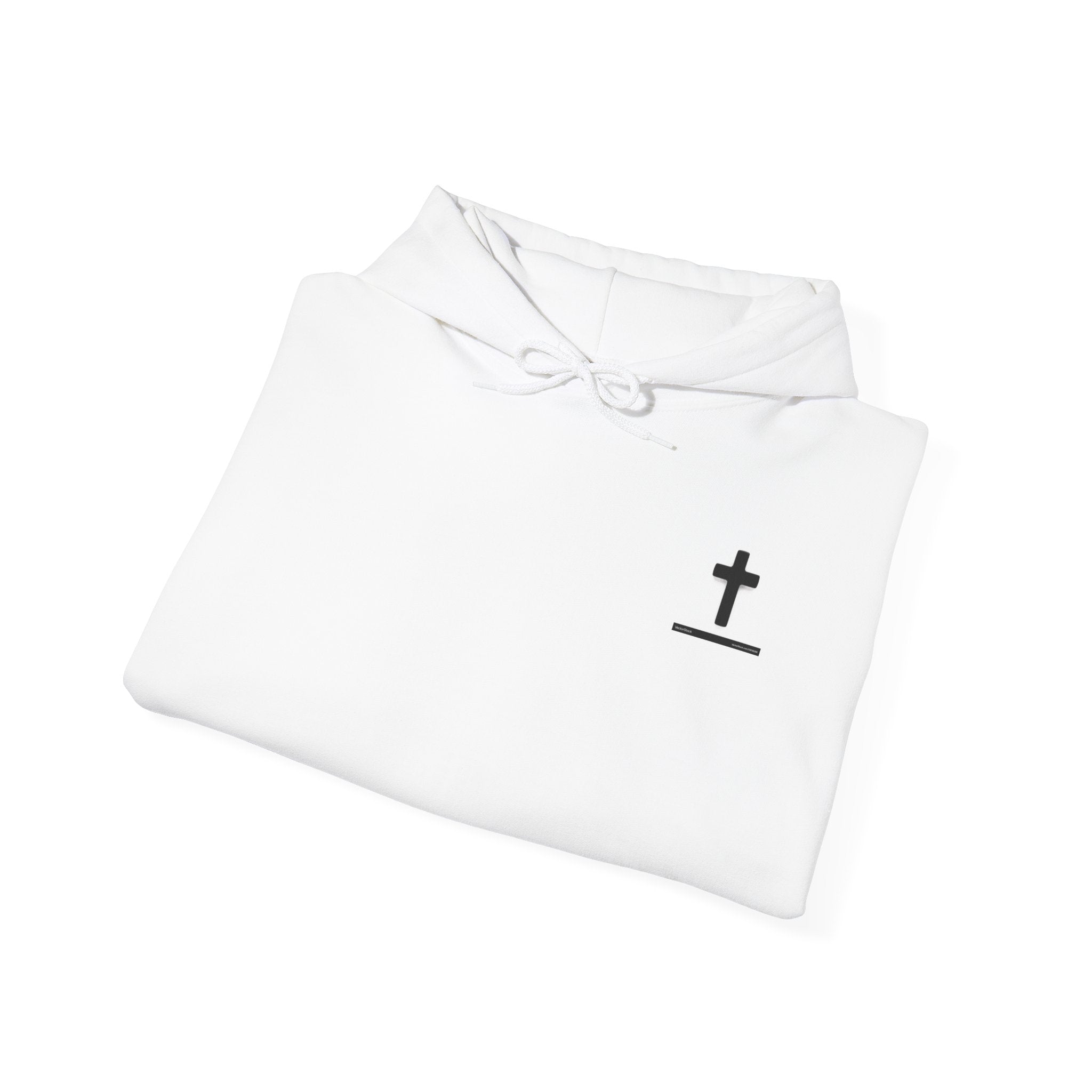 Faith Over Fear Hoodie - Minimal Cross Inspirational Christian Sweatshirt