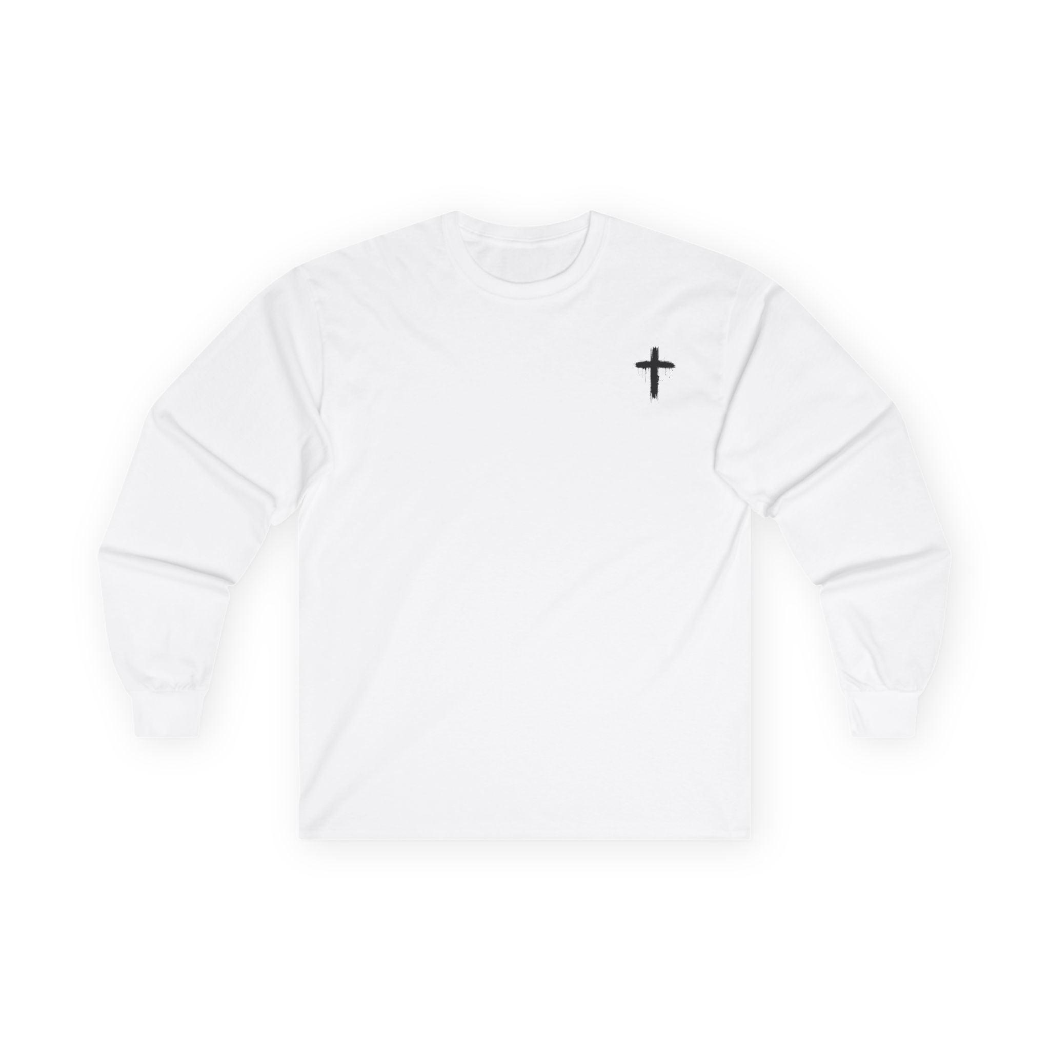 Long Sleeve Tee — Faith Over Fear Cross Graphic