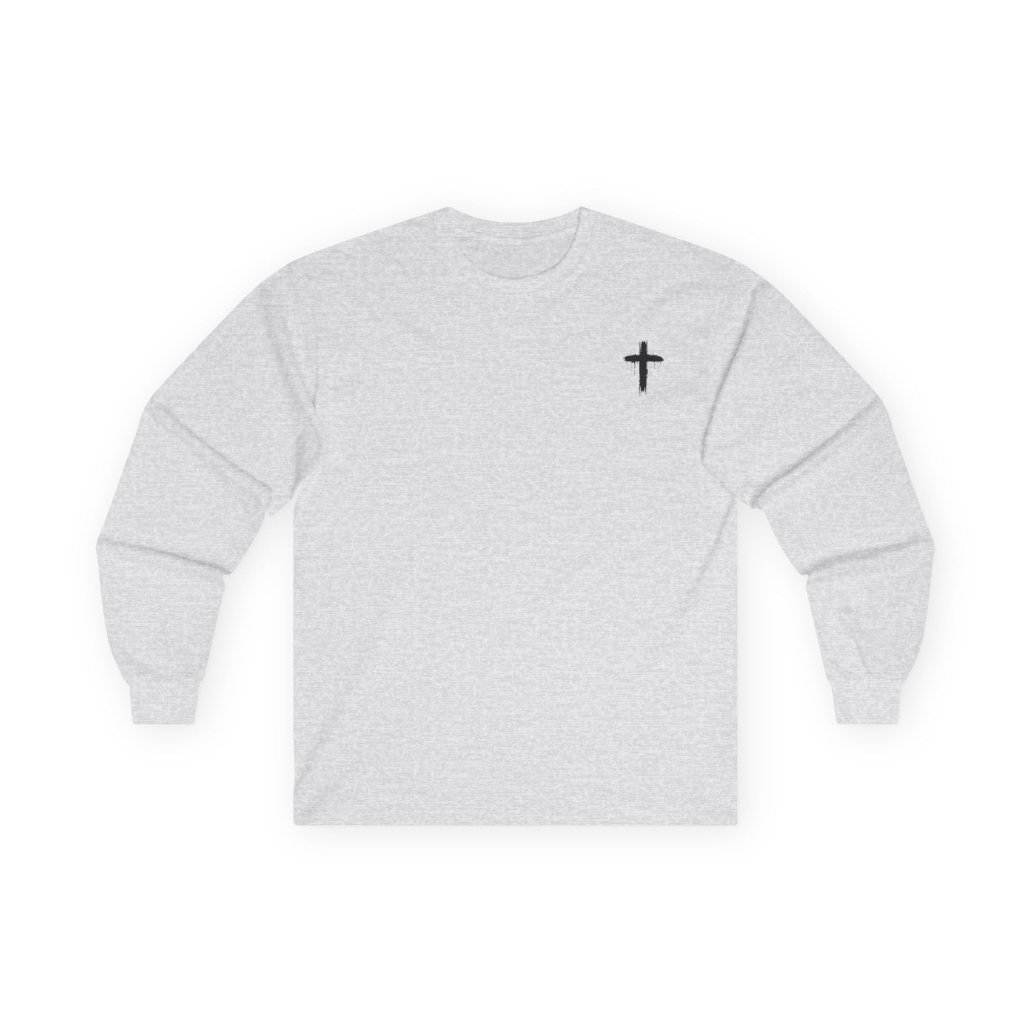 Long Sleeve Tee — Faith Over Fear Cross Graphic
