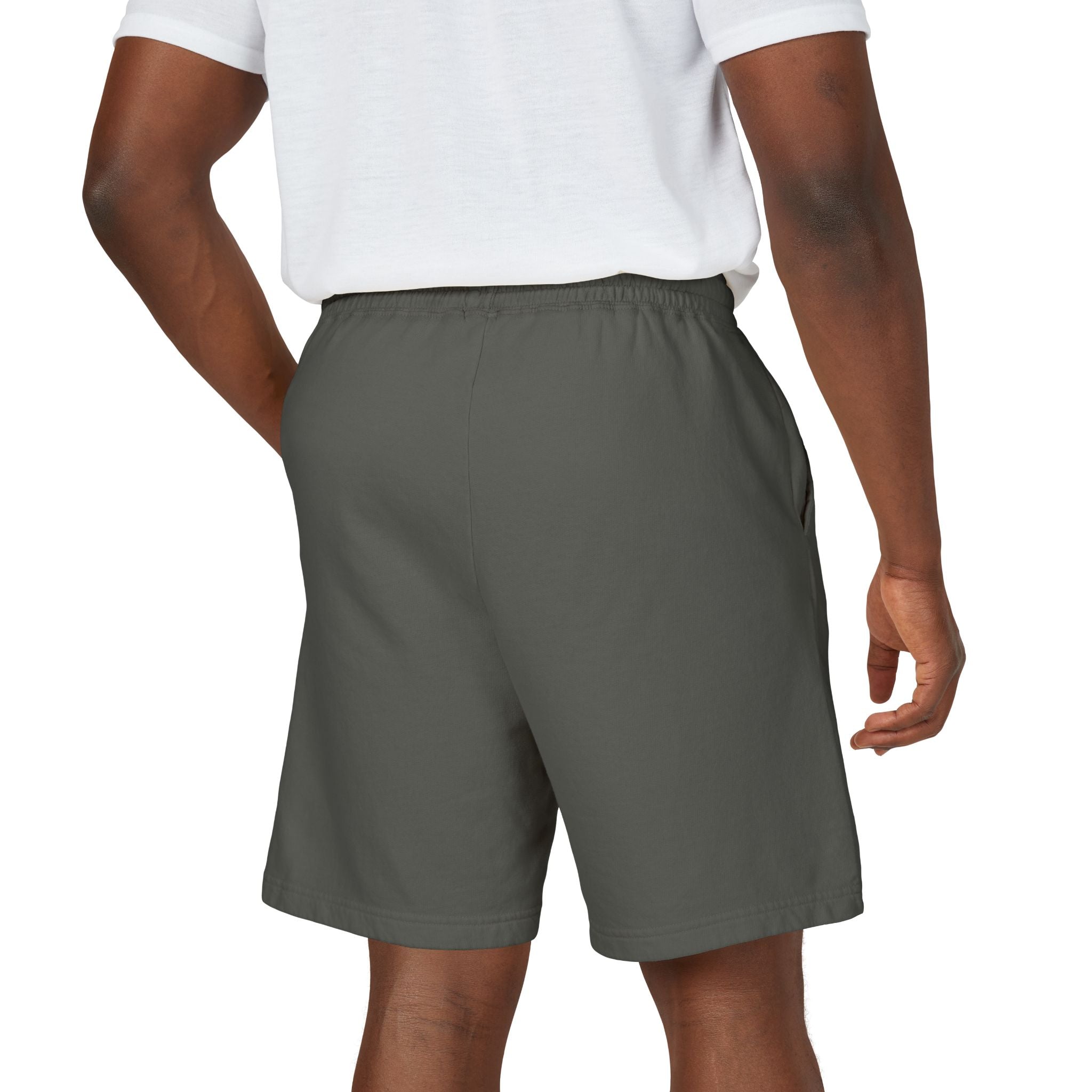 Patriotic Cross Fleece Sweat Shorts — Lightweight Garment-Dyed Lounge Shorts