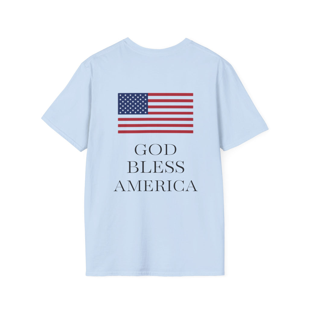 Minimal Cross T‑Shirt — Small Chest Cross Christian Tee