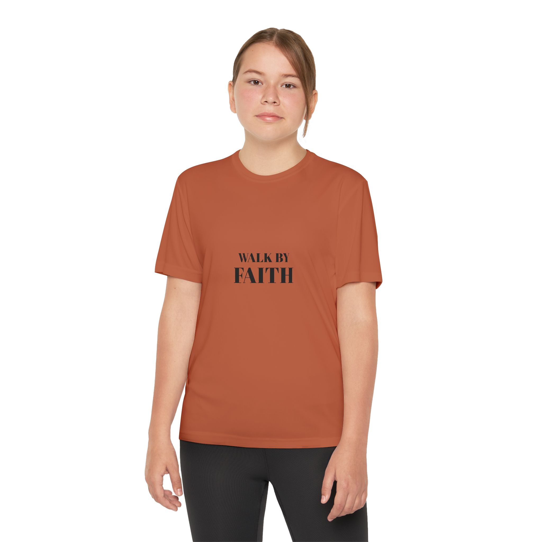 Walk By Faith Youth Tee — Christian Youth T-Shirt (For We Walk By Faith, Not By Sight)