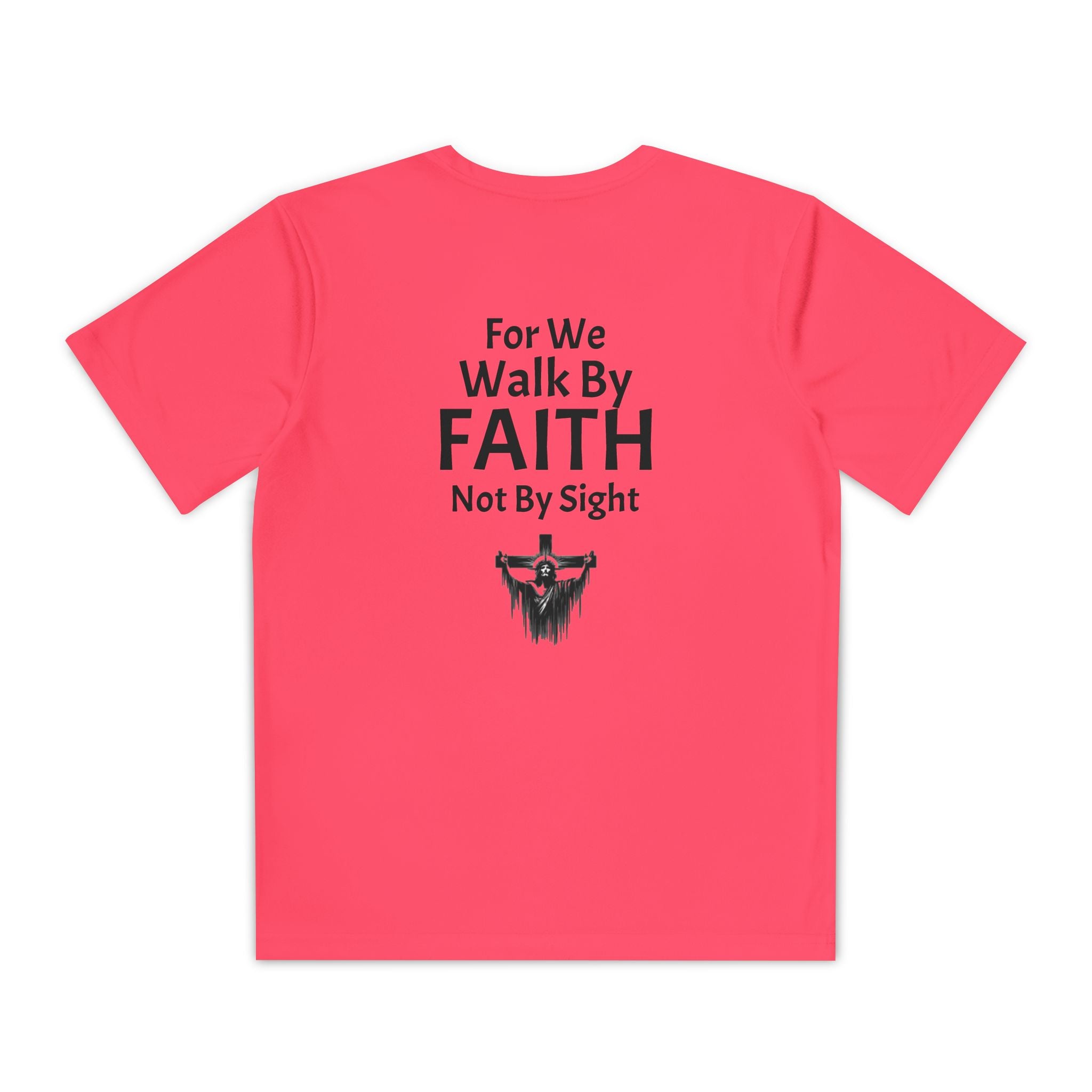 Walk By Faith Youth Tee — Christian Youth T-Shirt (For We Walk By Faith, Not By Sight)