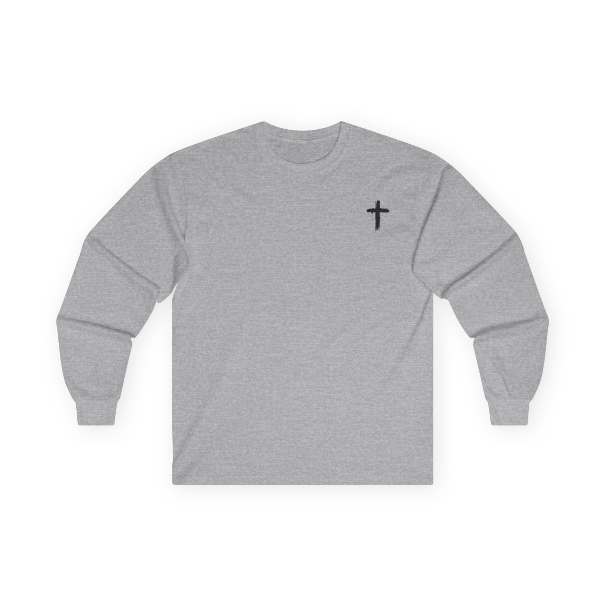 Long Sleeve Tee — Faith Over Fear Cross Graphic
