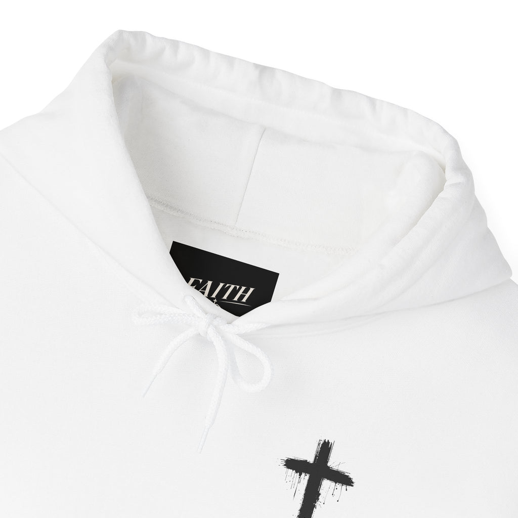 Faith Over Fear Hoodie — Minimal Cross Christian Pullover