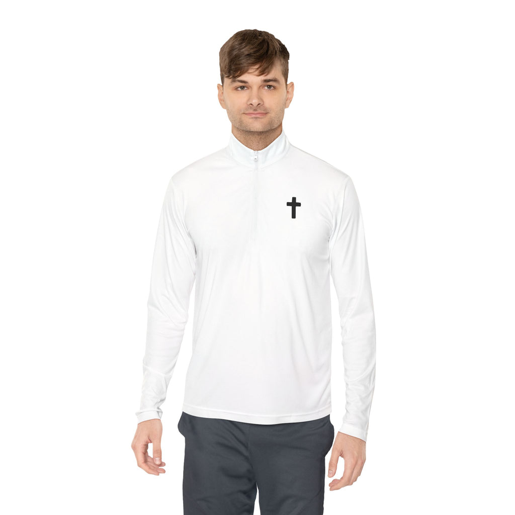 Faith-Inspired Quarter-Zip Pullover — Clean, Quality Christian Apparel