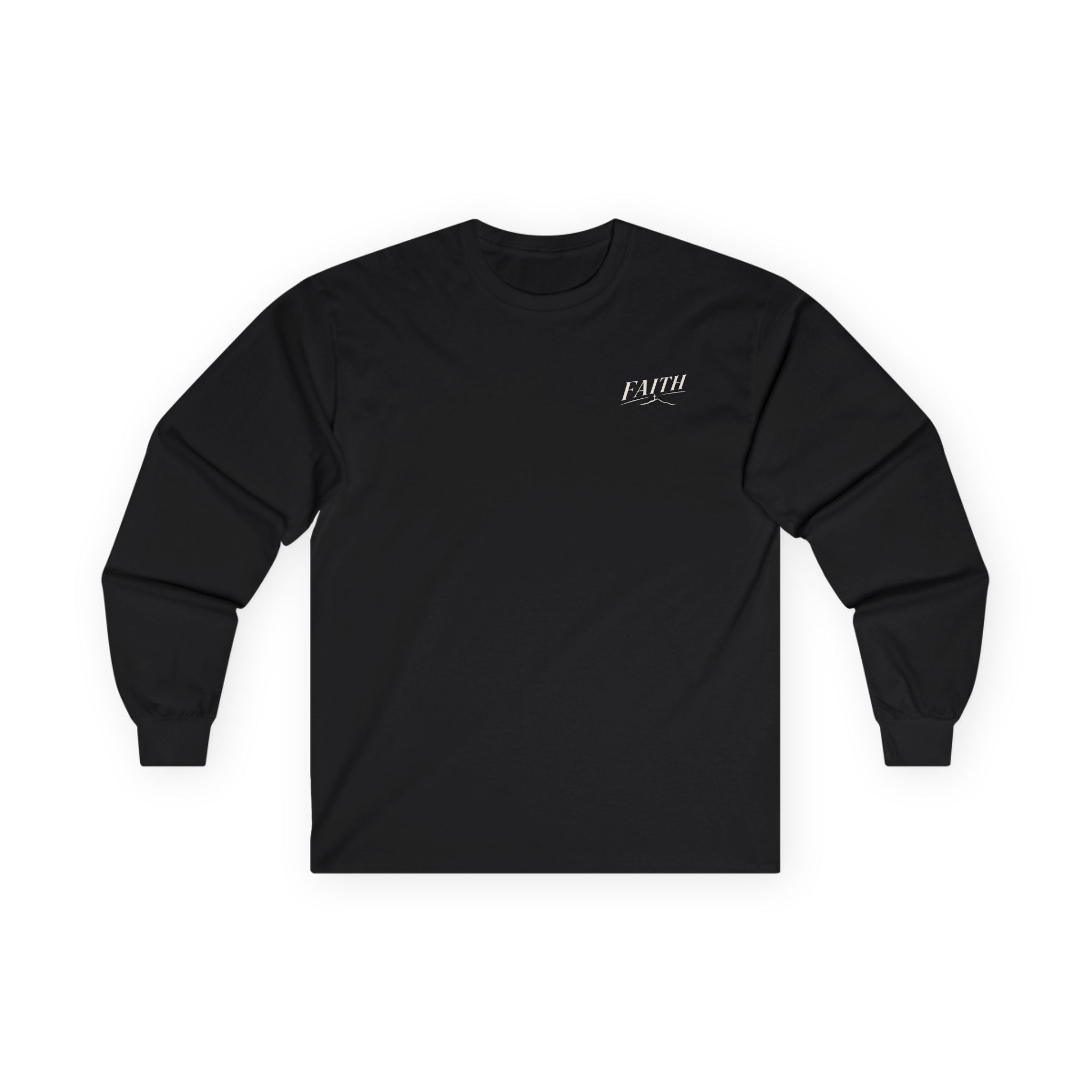 Faith-Inspired Bold Long Sleeve Tee — Clean, Modern Christian Graphic