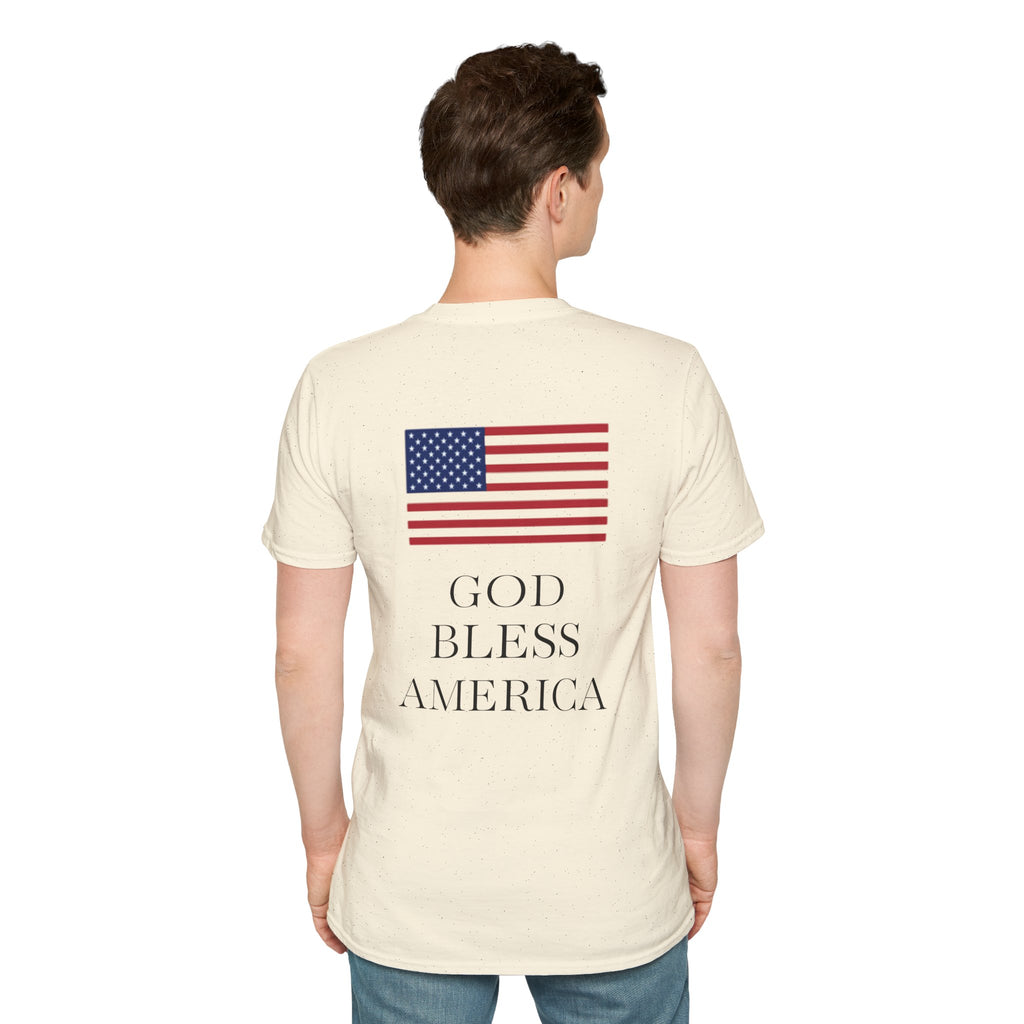 Minimal Cross T‑Shirt — Small Chest Cross Christian Tee