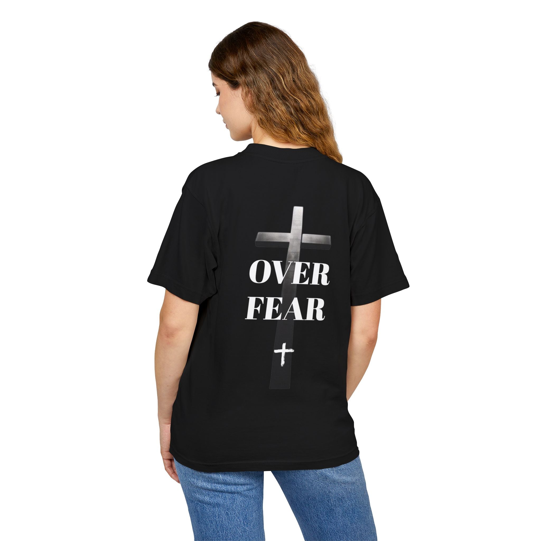 Faith Over Fear Tee — Christian Cross Inspirational Graphic T‑Shirt