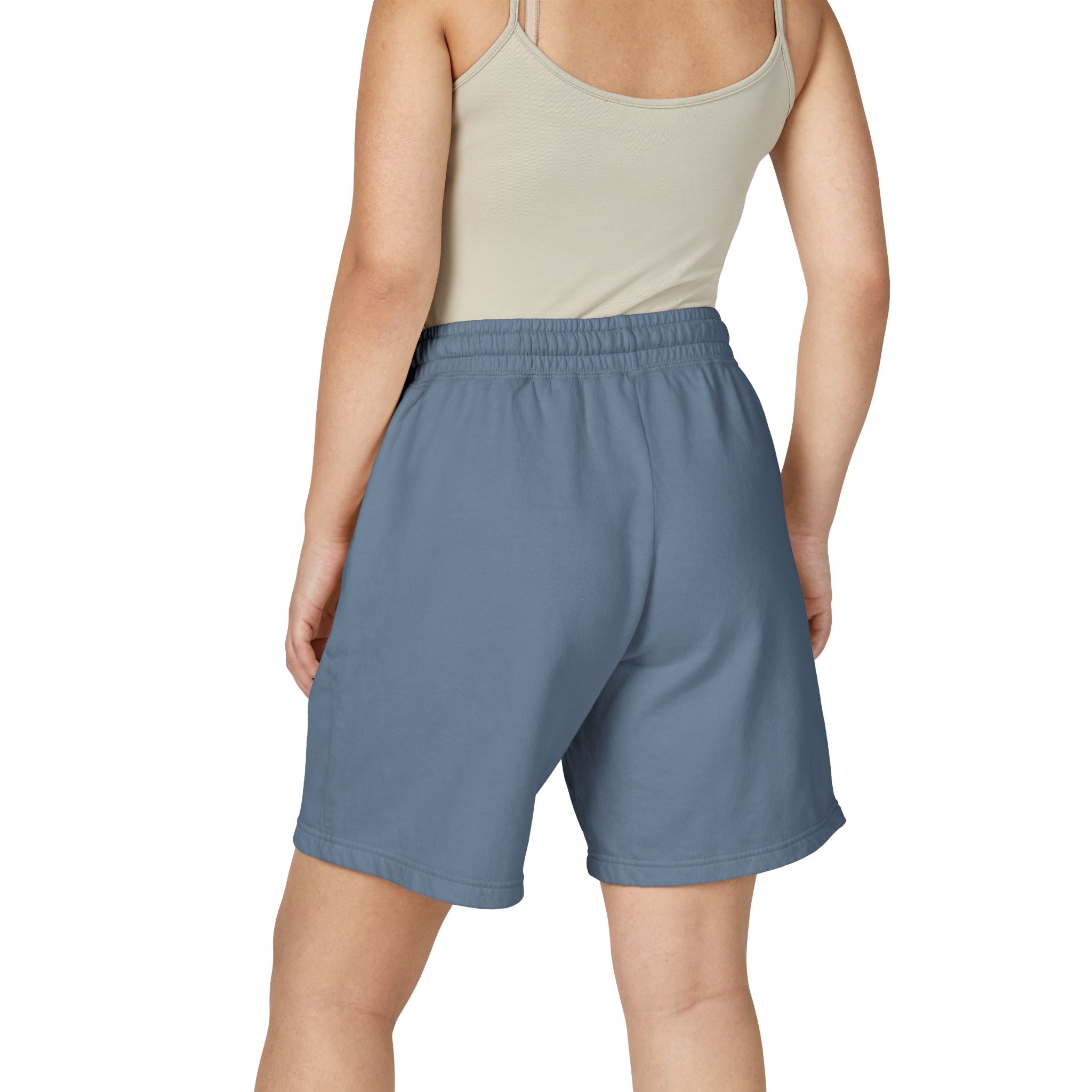 Patriotic Cross Fleece Sweat Shorts — Lightweight Garment-Dyed Lounge Shorts
